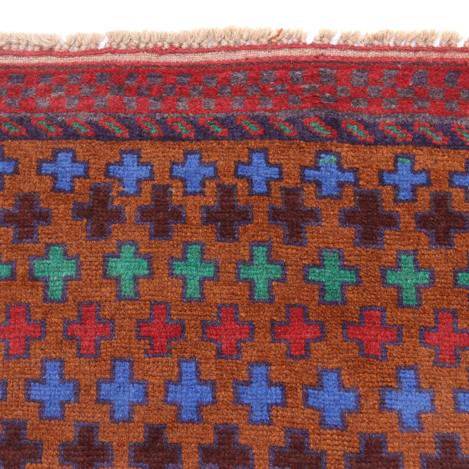 3' X 5'  Gold Handmade Kohistani Baluchi Afghan Rug Rectangular