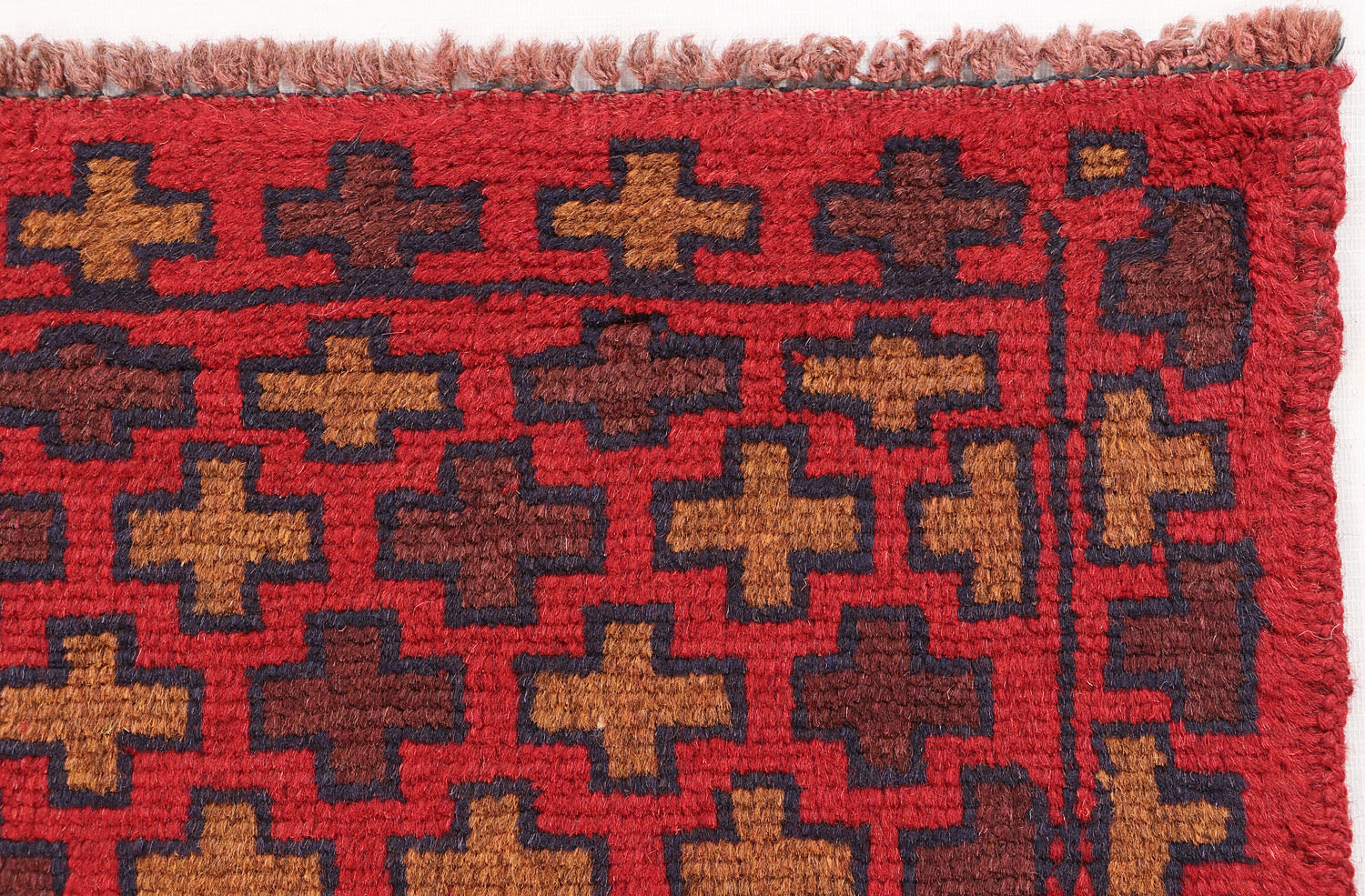 3' X 5'  Red Handmade Kohistani Baluchi Afghan Rug Rectangular