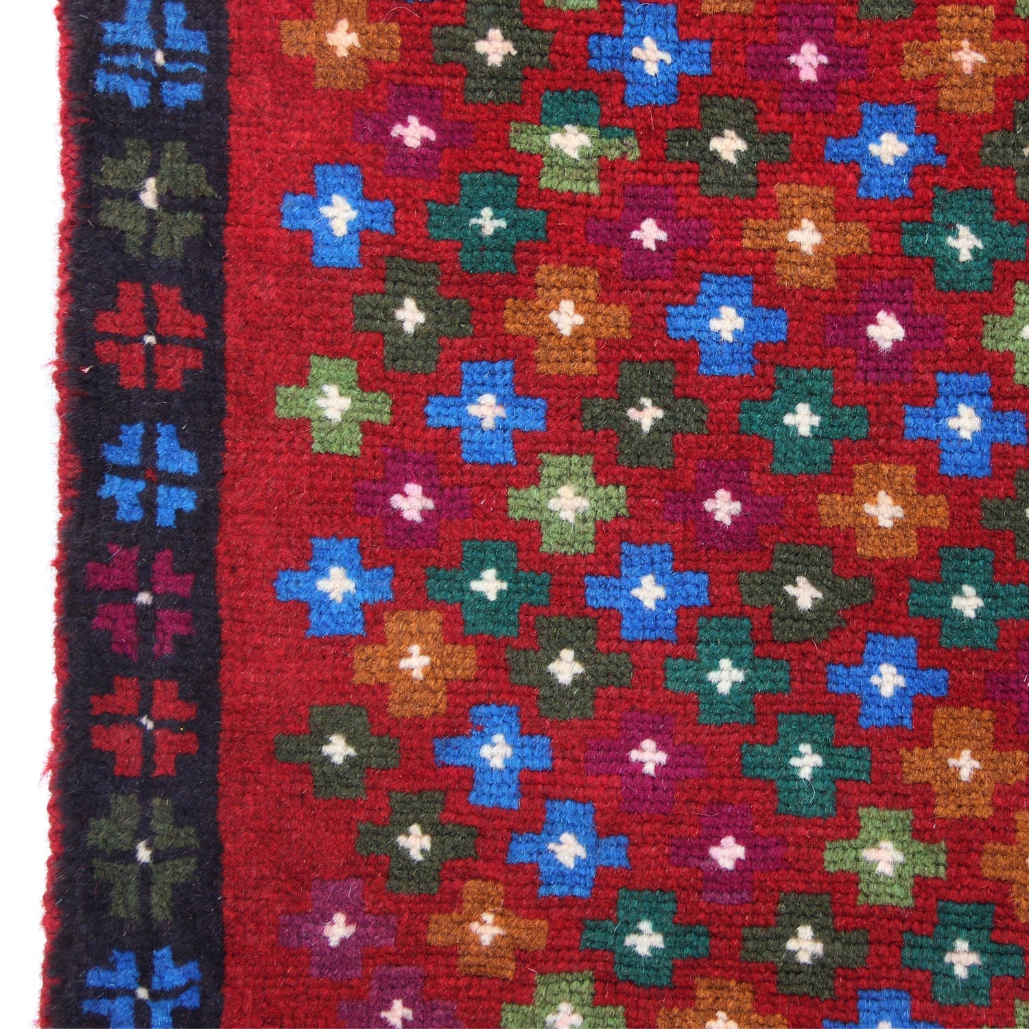 3' X 5'  Red Handmade Kohistani Baluchi Afghan Rug Rectangular