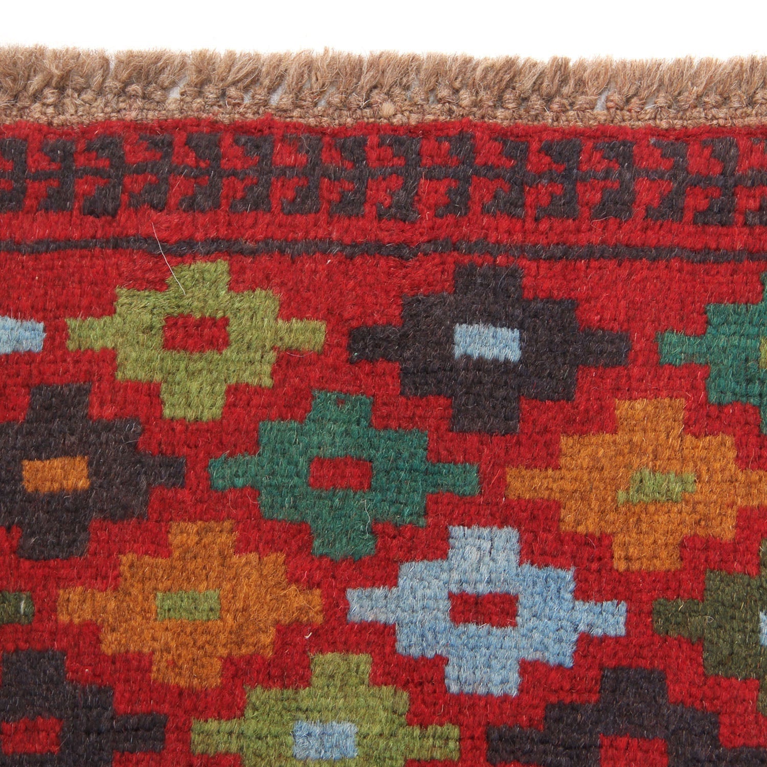 3' X 5'  Red Handmade Kohistani Baluchi Afghan Rug Rectangular