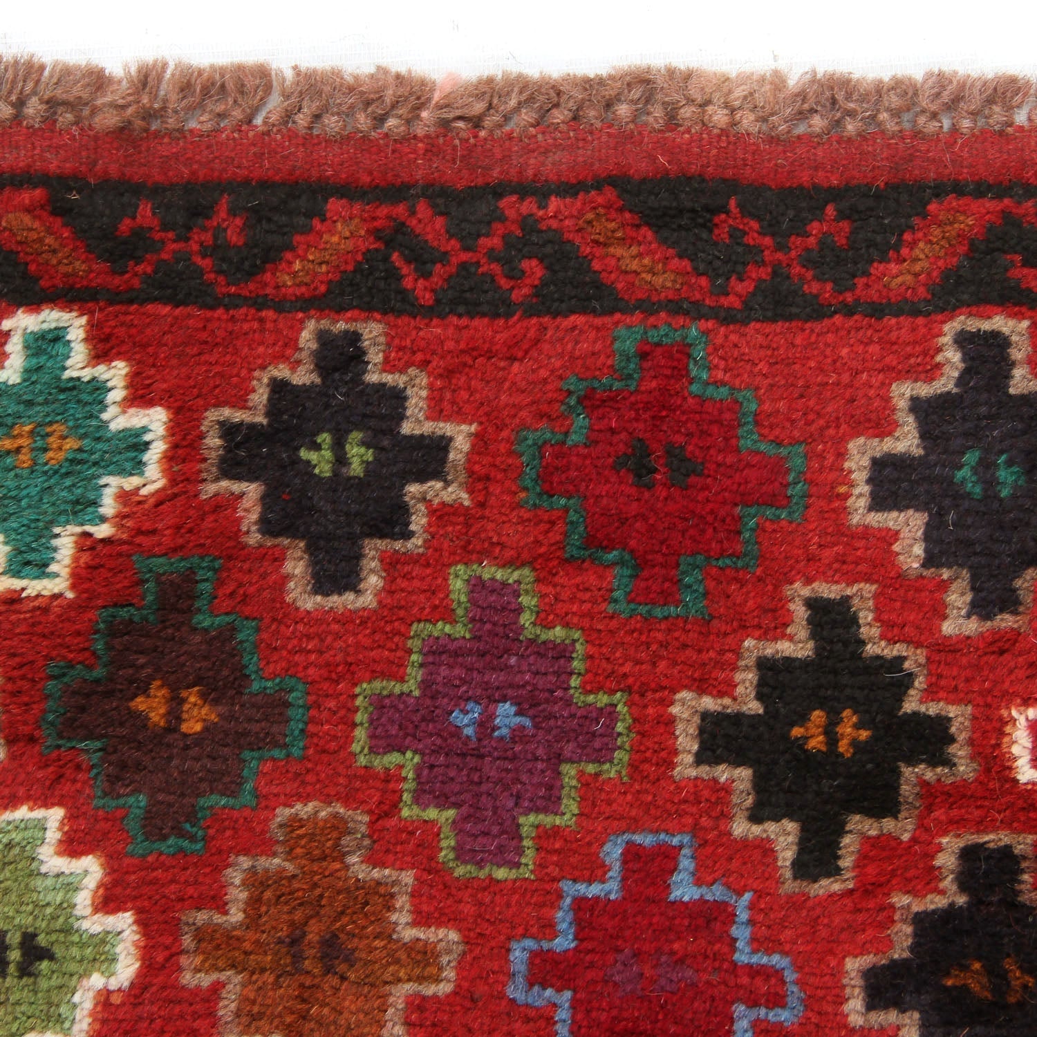 3' X 5'  Red Handmade Kohistani Baluchi Afghan Rug Rectangular