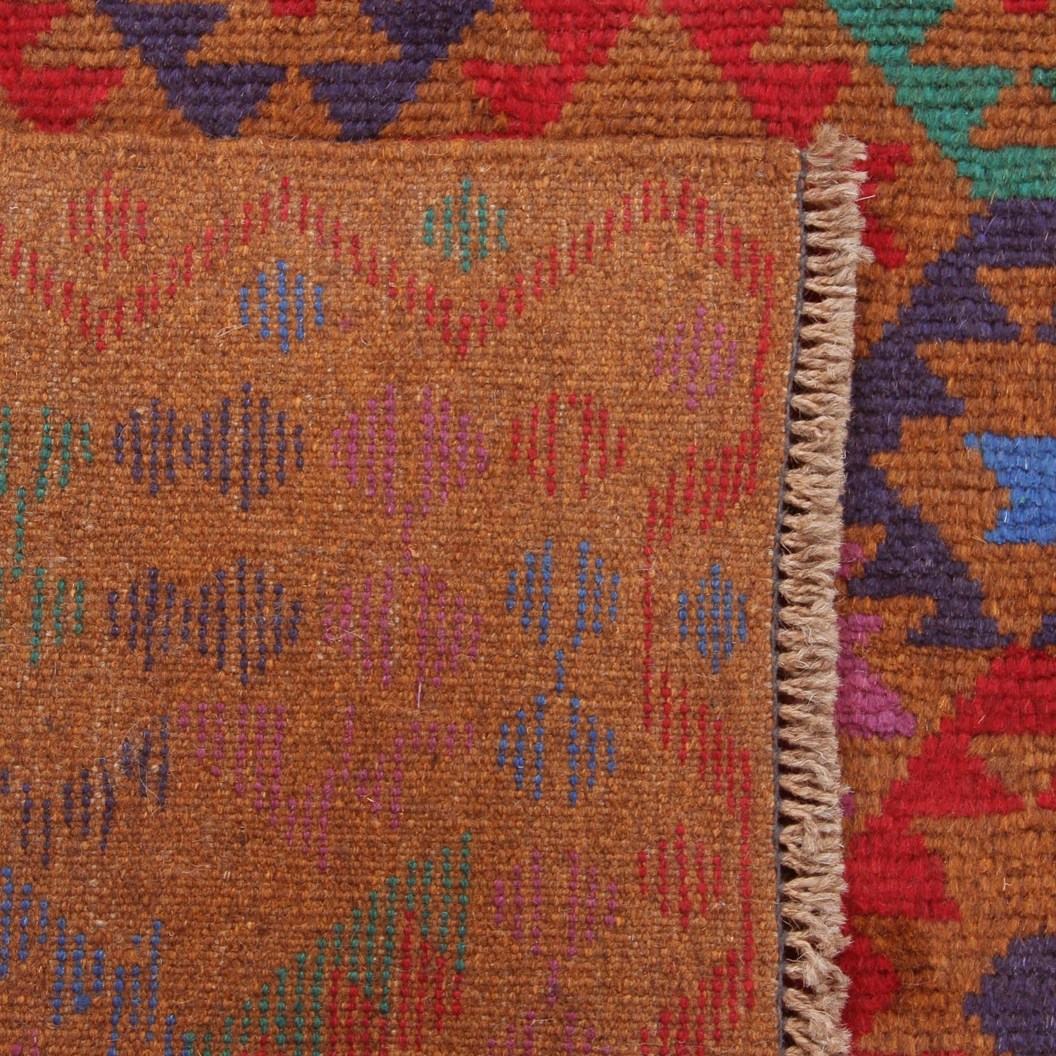 3' x 5'  Gold Handmade Kohistani Baluchi Afghan Rug Rectangular