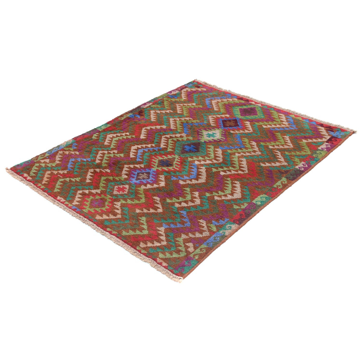 3' x 5'  Gold Handmade Kohistani Baluchi Afghan Rug Rectangular