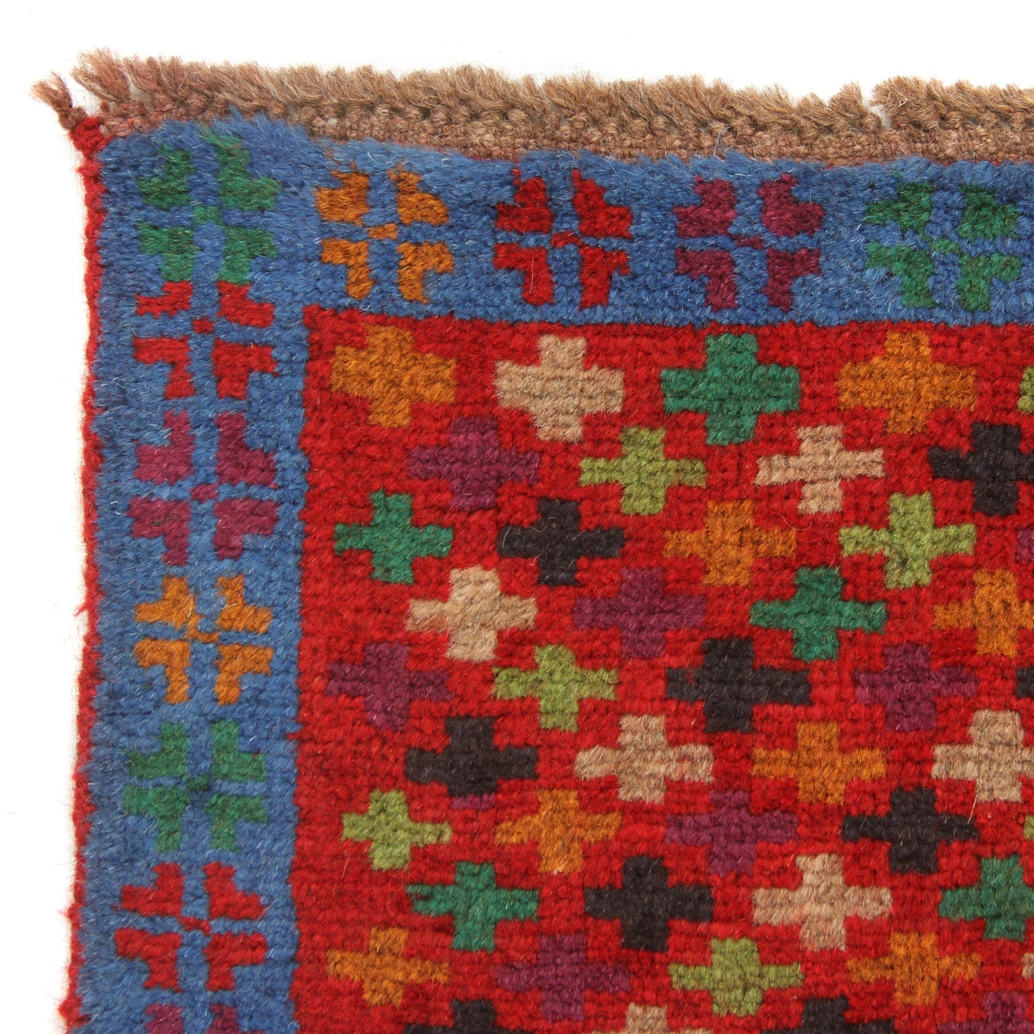 3' X 5'  Red Handmade Kohistani Baluchi Afghan Rug Rectangular