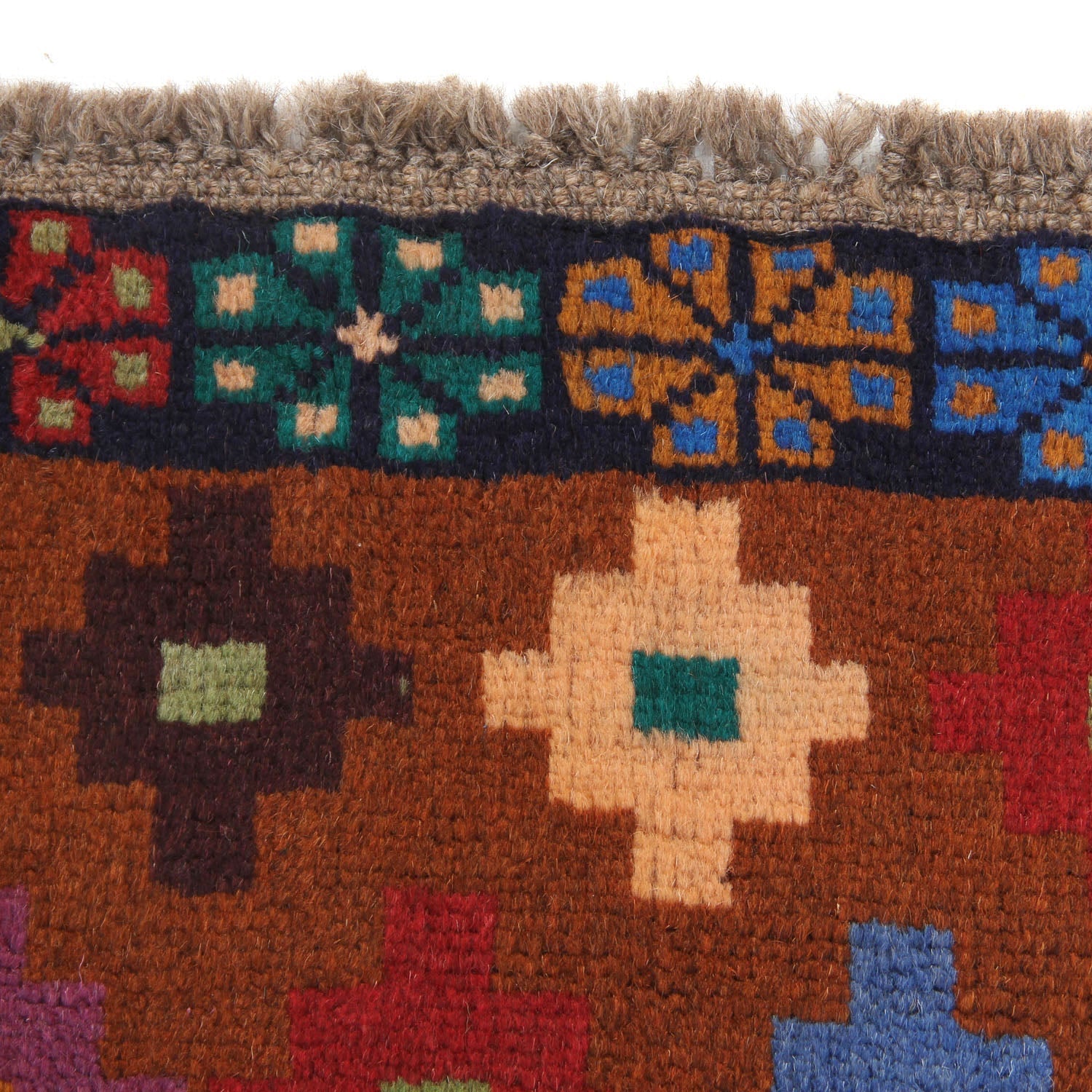 3' X 5'  Red Handmade Kohistani Baluchi Afghan Rug Rectangular