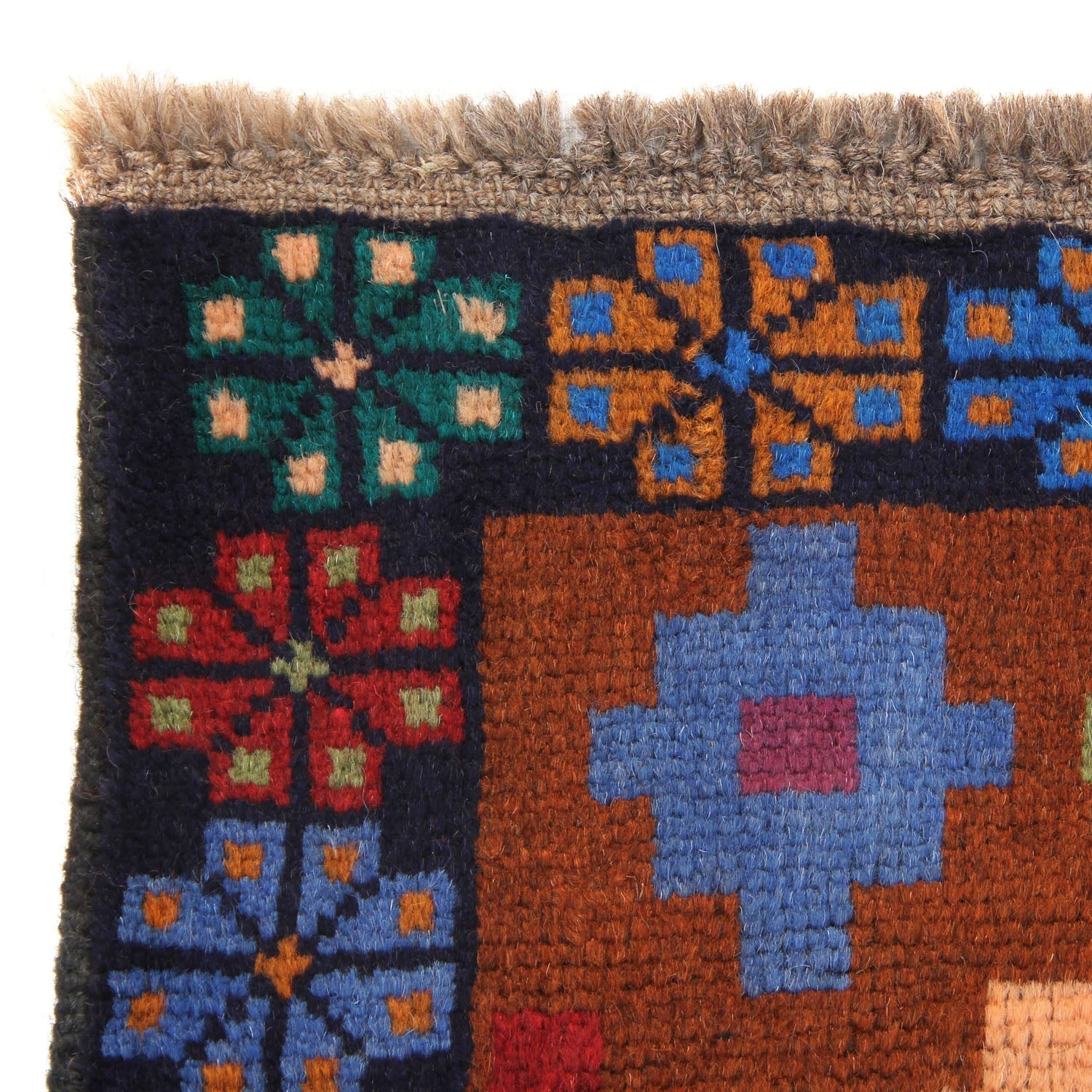 3' X 5'  Red Handmade Kohistani Baluchi Afghan Rug Rectangular