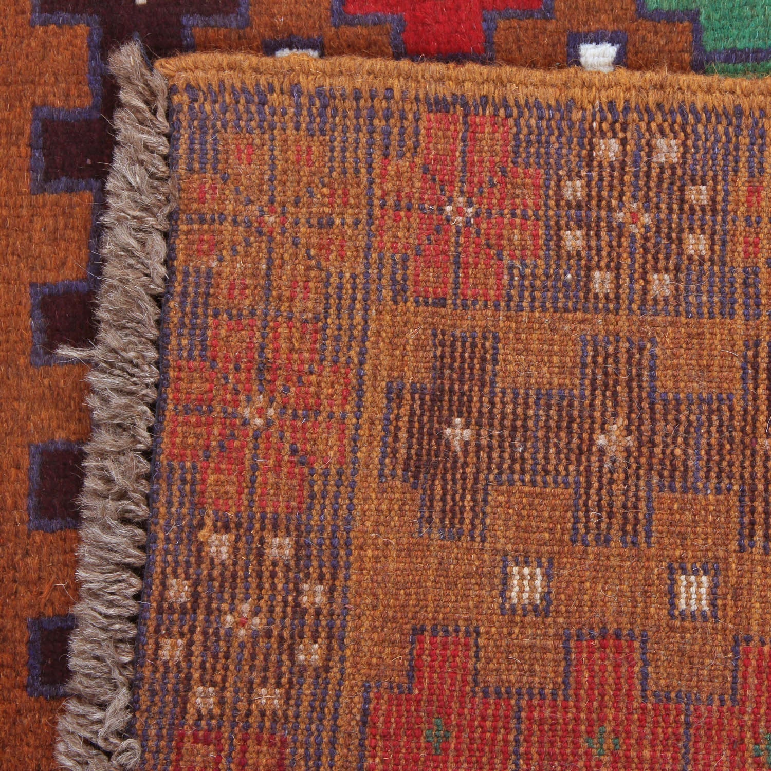 3' X 5'  Gold Handmade Kohistani Baluchi Afghan Rug Rectangular