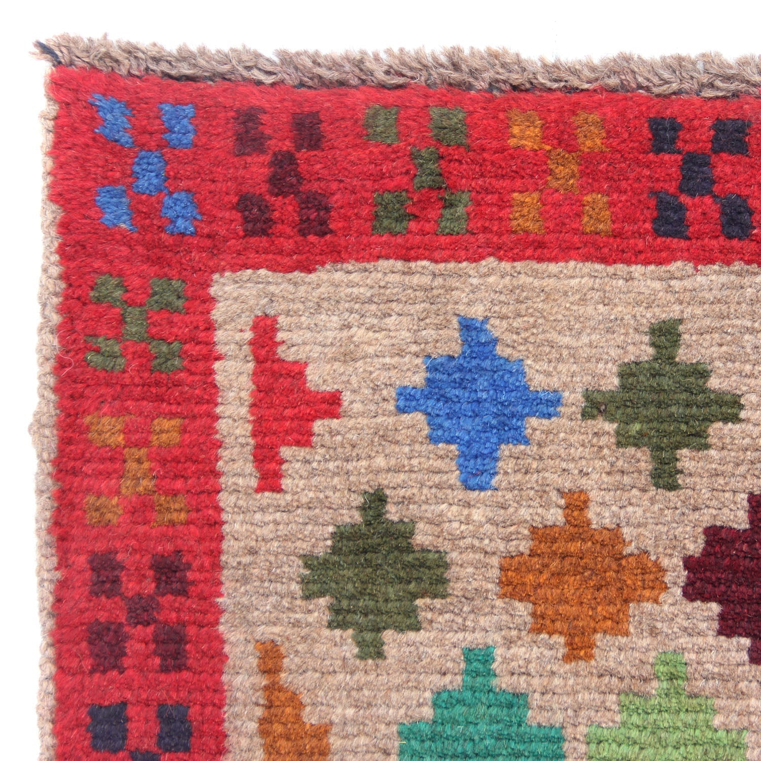 3' x 5'  L.brown Handmade Kohistani Baluchi Afghan Rug Rectangular