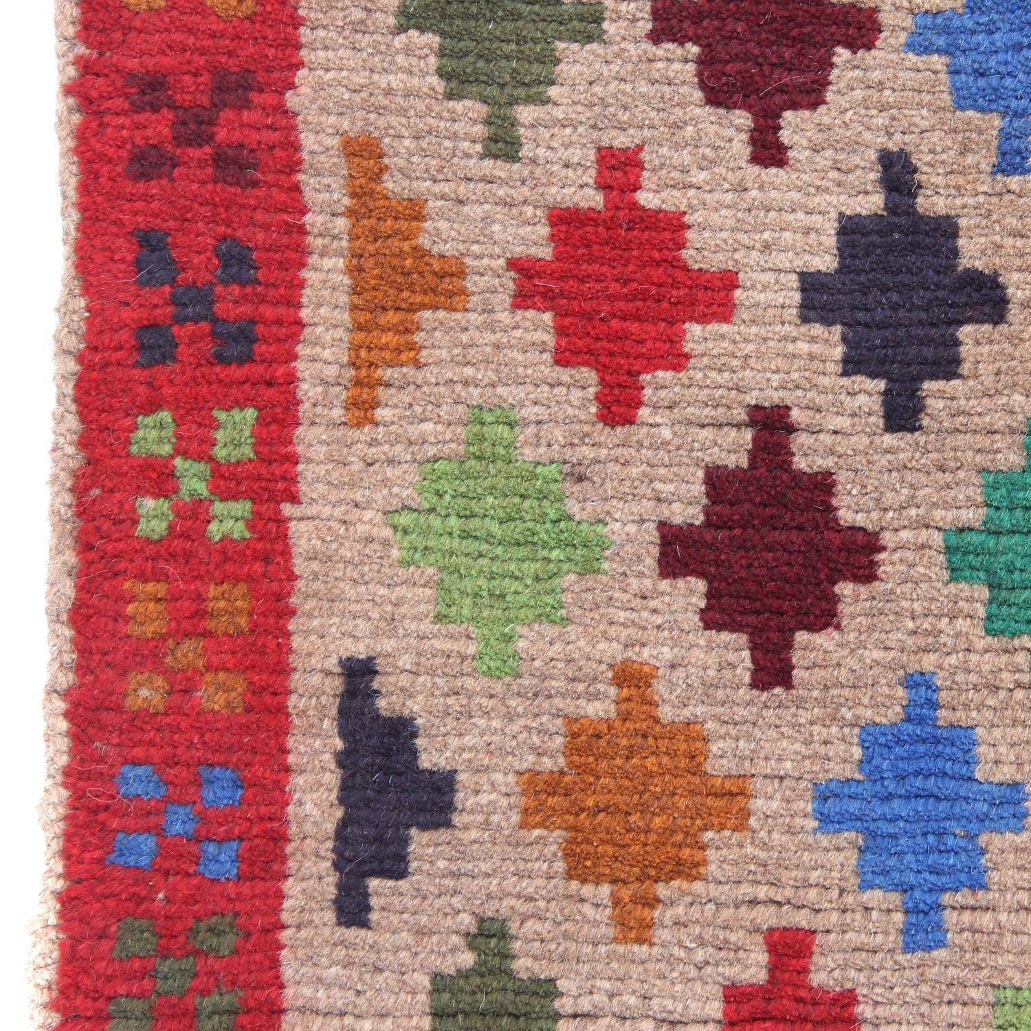 3' x 5'  L.brown Handmade Kohistani Baluchi Afghan Rug Rectangular