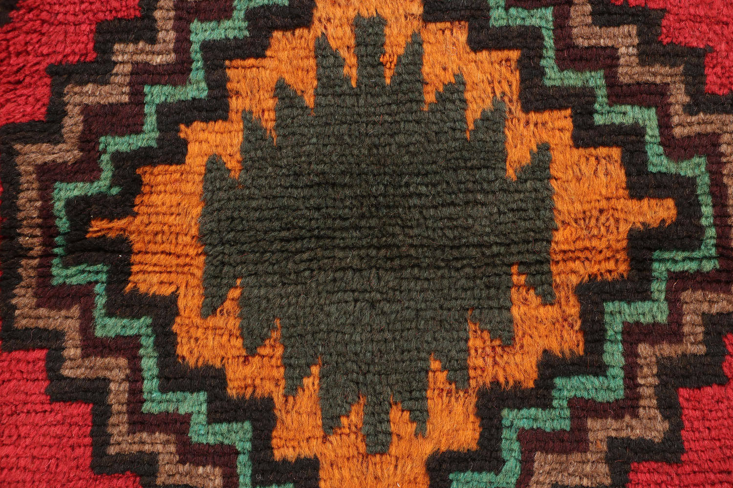 3' 3" X 6'  Red Handmade Kohistani Baluchi Afghan Rug Rectangular