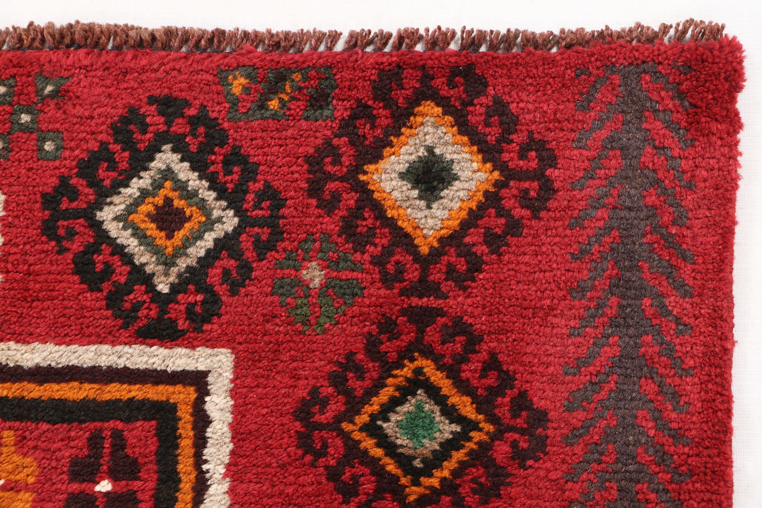3' X 5'  Red Handmade Kohistani Baluchi Afghan Rug Rectangular