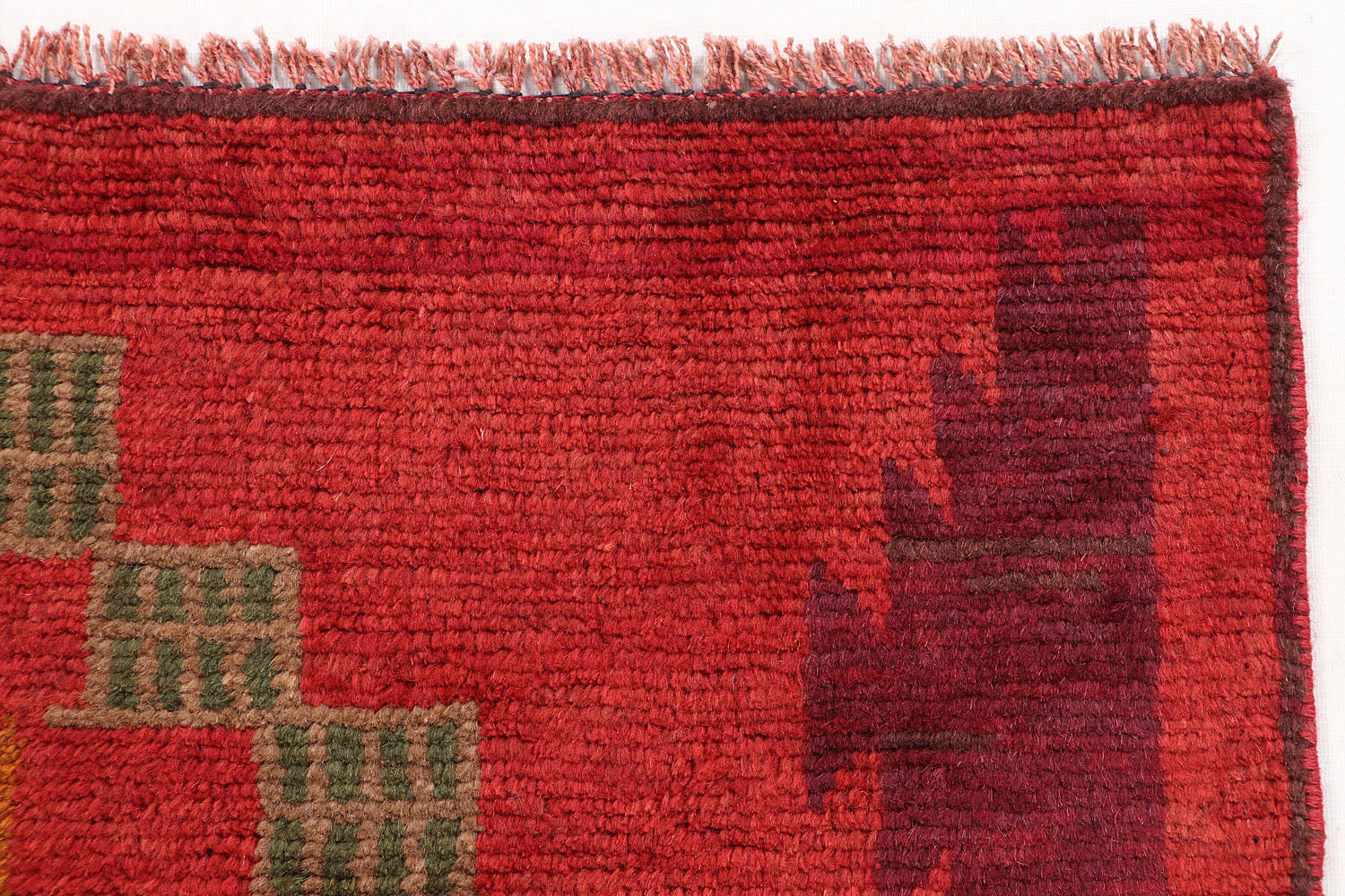 3' X 5'  Red Handmade Kohistani Baluchi Afghan Rug Rectangular