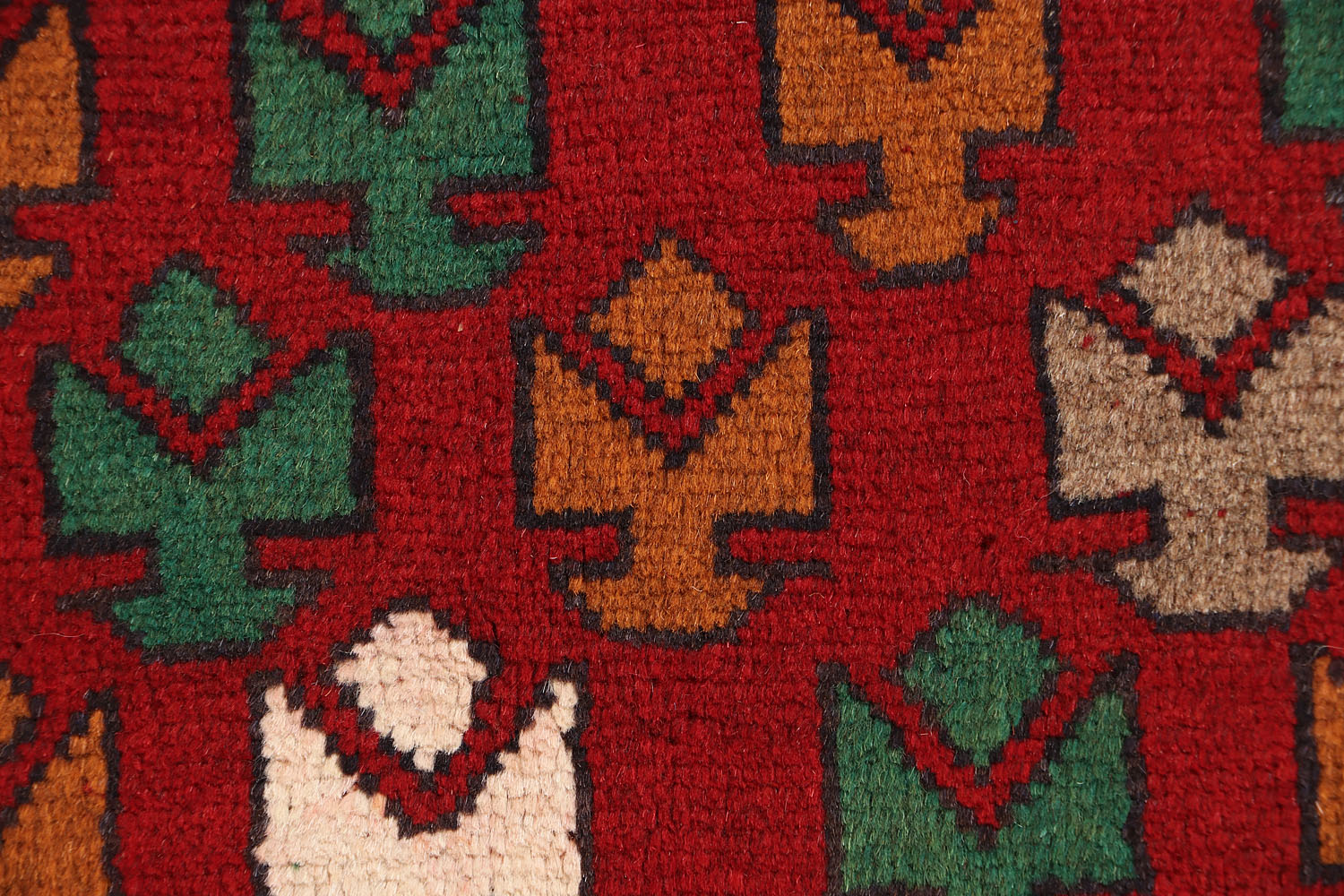 3' x 5'  Red Handmade Kohistani Baluchi Afghan Rug Rectangular