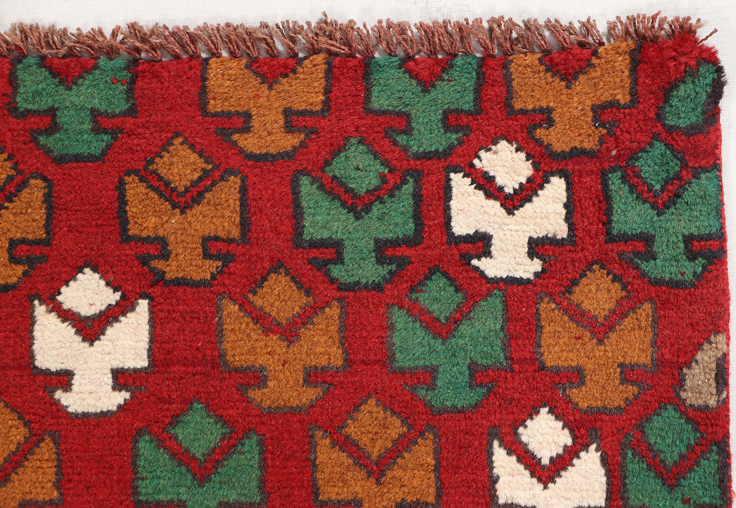 3' x 5'  Red Handmade Kohistani Baluchi Afghan Rug Rectangular
