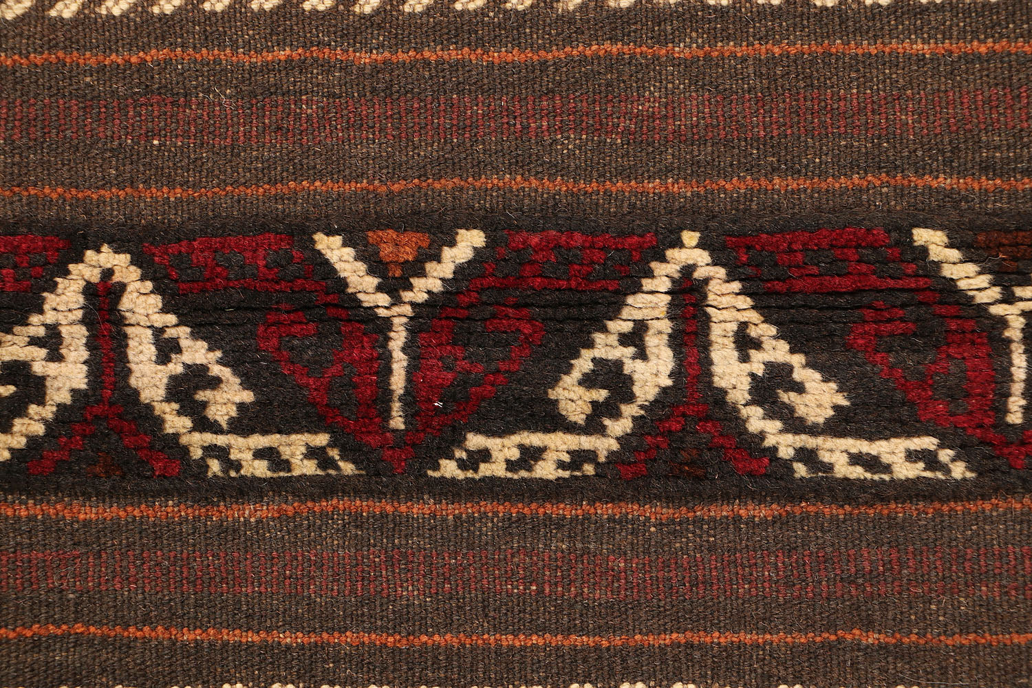 Brown Handmade Sufra Kilim Rug Runner