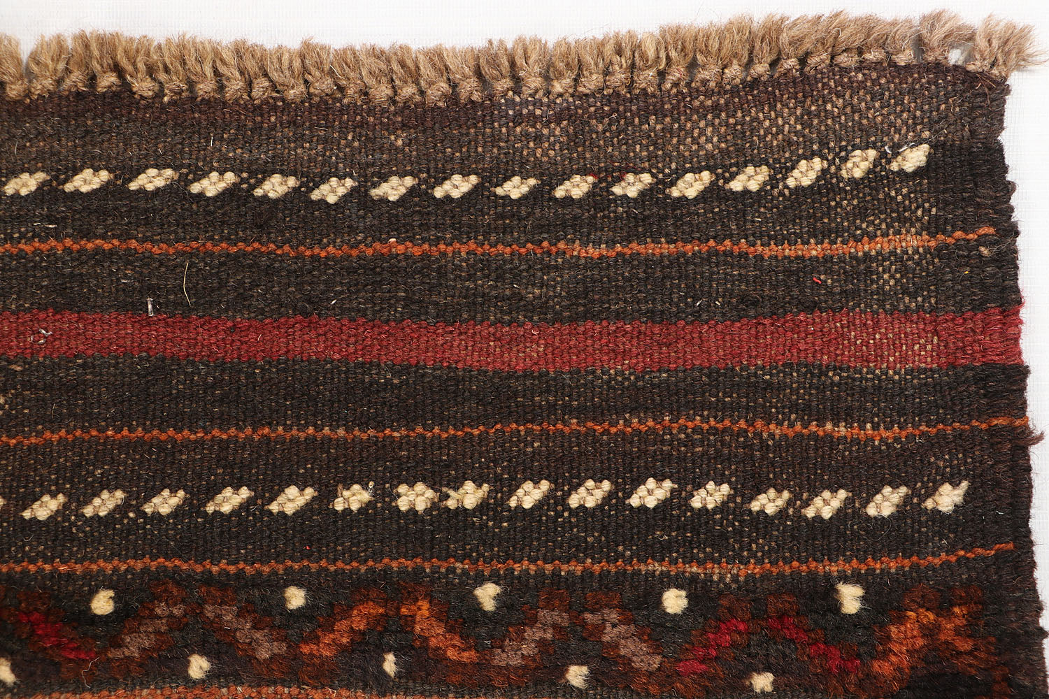 Brown Handmade Sufra Kilim Rug Runner