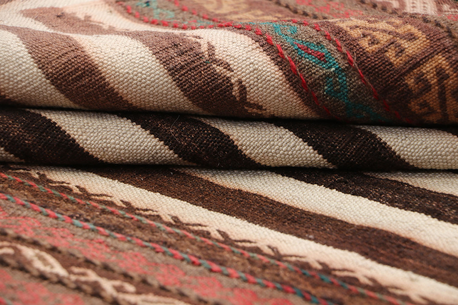 3' x 5'  Multy Handmade Sufra Kilim Rug Rectangular