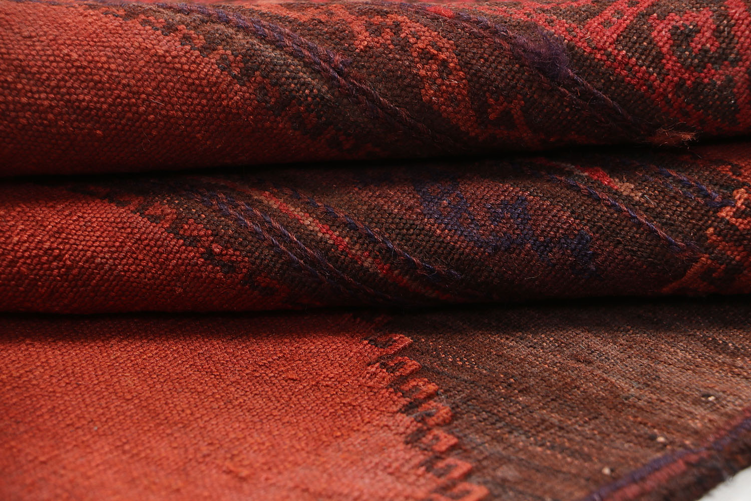 Brown Handmade Sufra Kilim Rug Runner