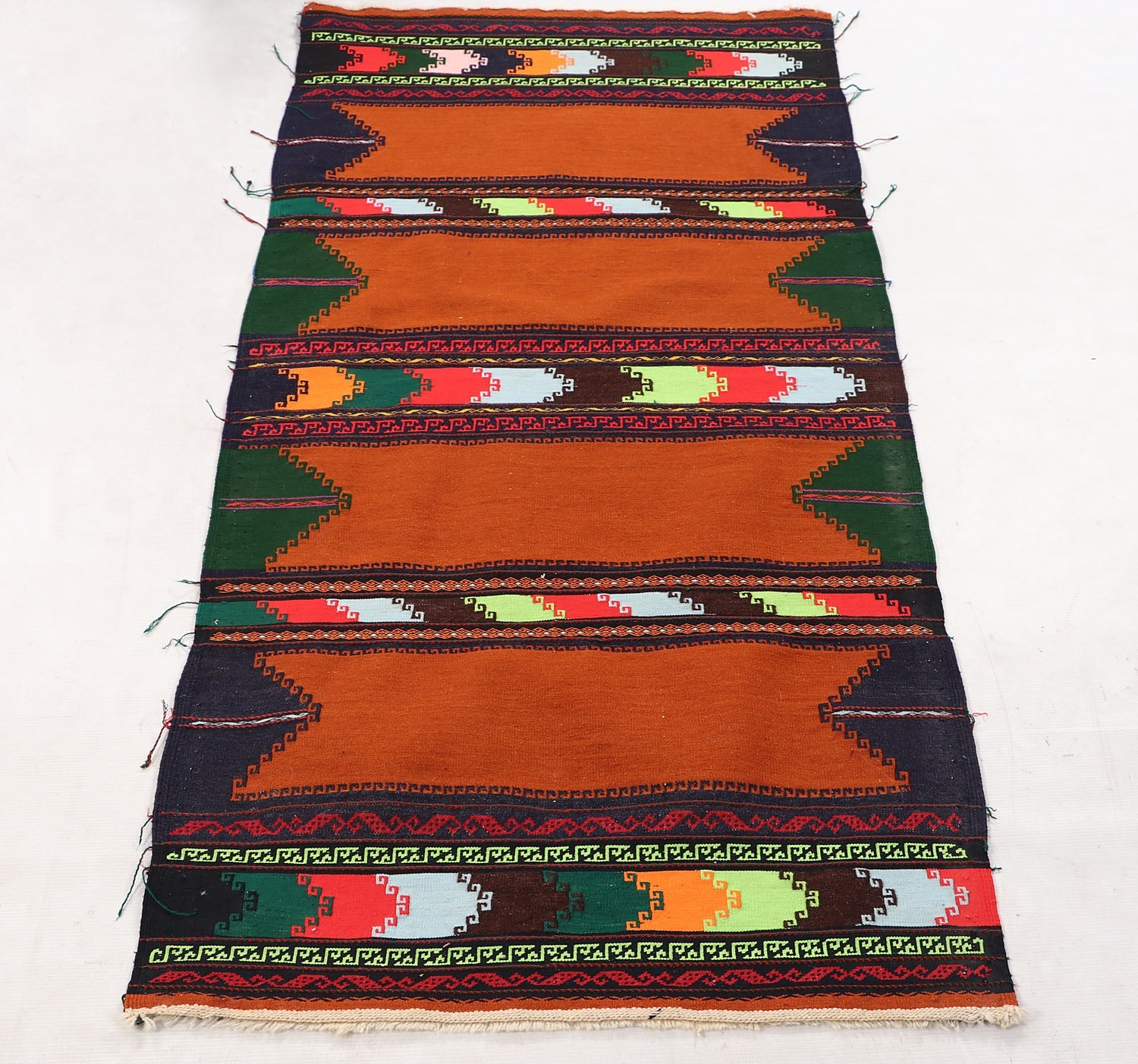 3' x 5'  Gold Handmade Sufra Kilim Rug Rectangular