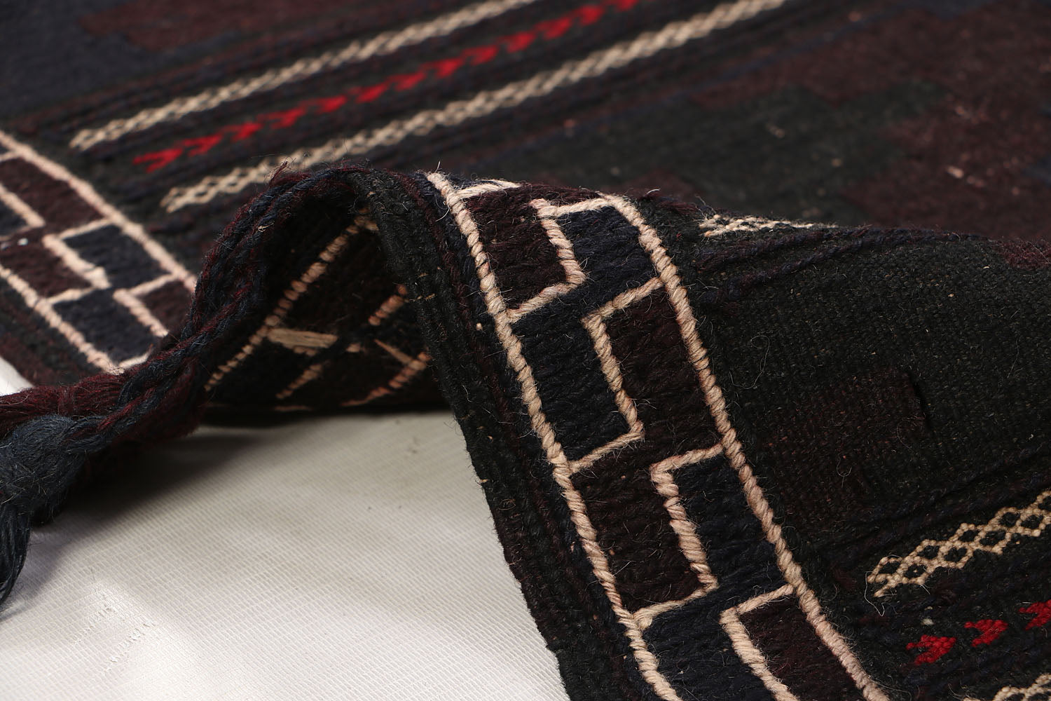 Brown Handmade Sufra Kilim Rug Runner