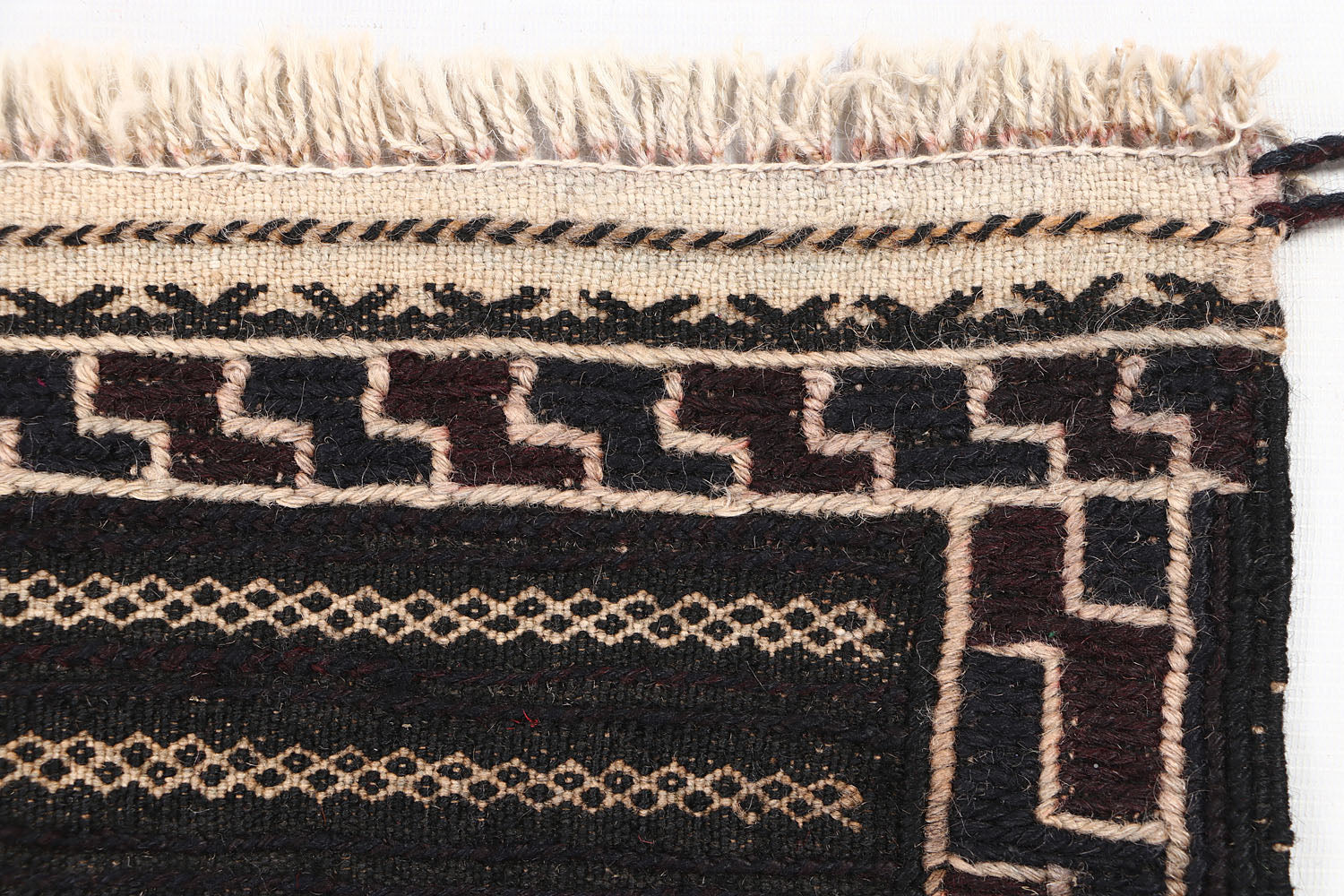 Brown Handmade Sufra Kilim Rug Runner