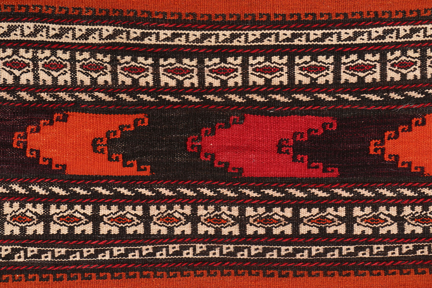 Orange Handmade Sufra Kilim Rug Runner