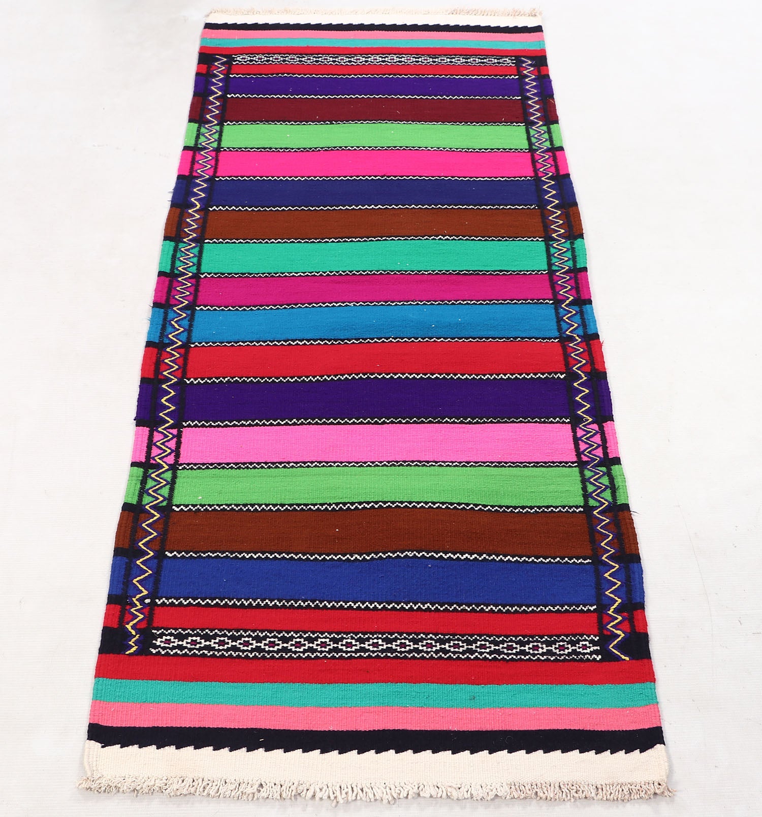 2' X 5'  Multy Handmade Sufra Kilim Rug Rectangular