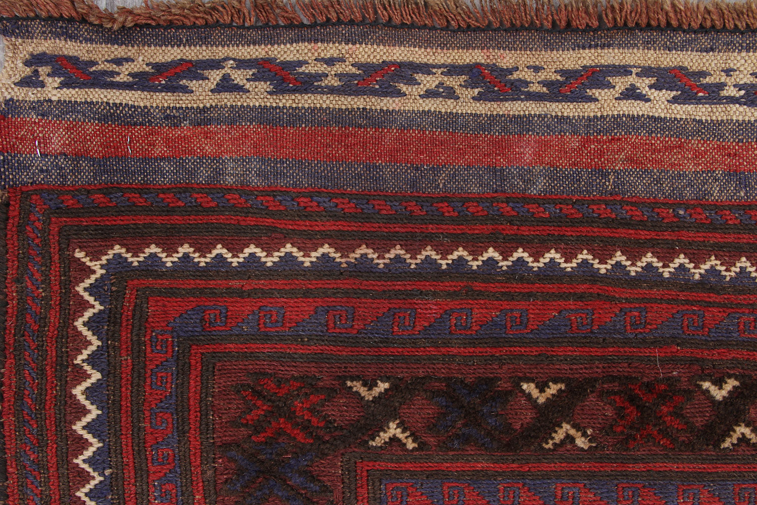 6' 6" x 8'  Brown Handmade Berjista Afghan Rug Rectangular