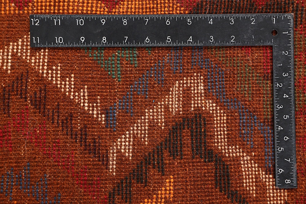 Brown Handmade Kohistani Baluchi Afghan Rug Rectangular