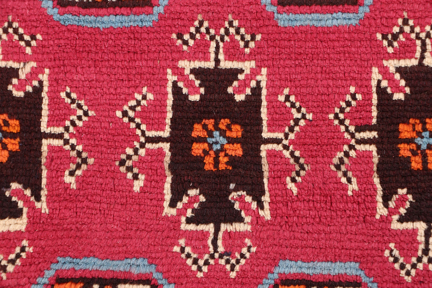Red Handmade Kohistani Baluchi Afghan Rug Rectangular
