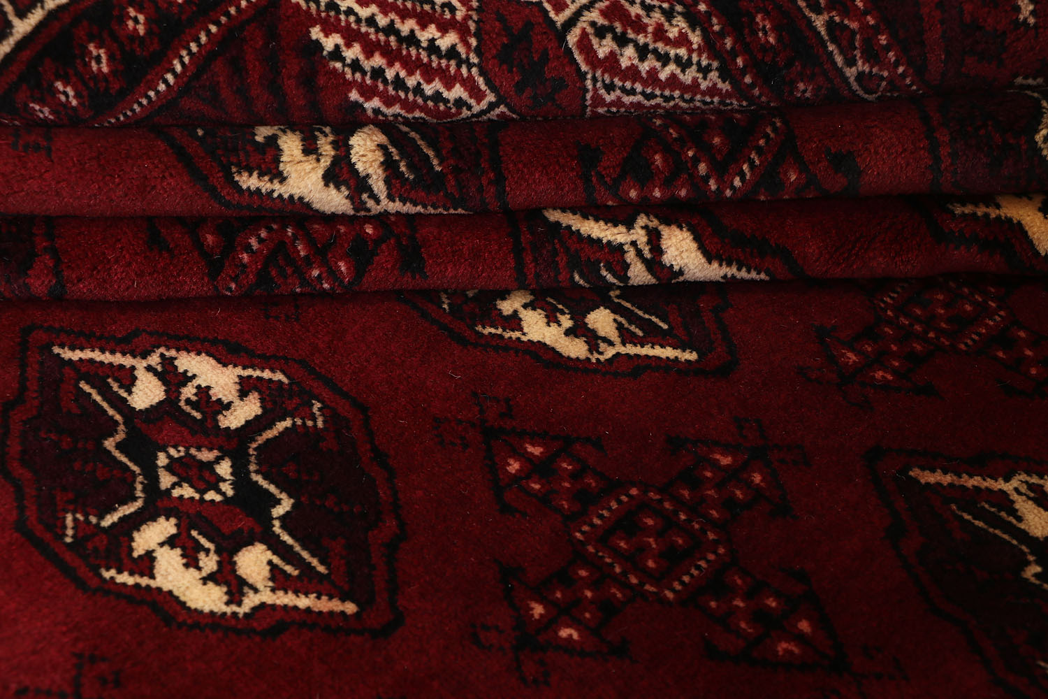 9' X 13'  Red Handmade Mori Bukhara Afghan Rug Rectangular