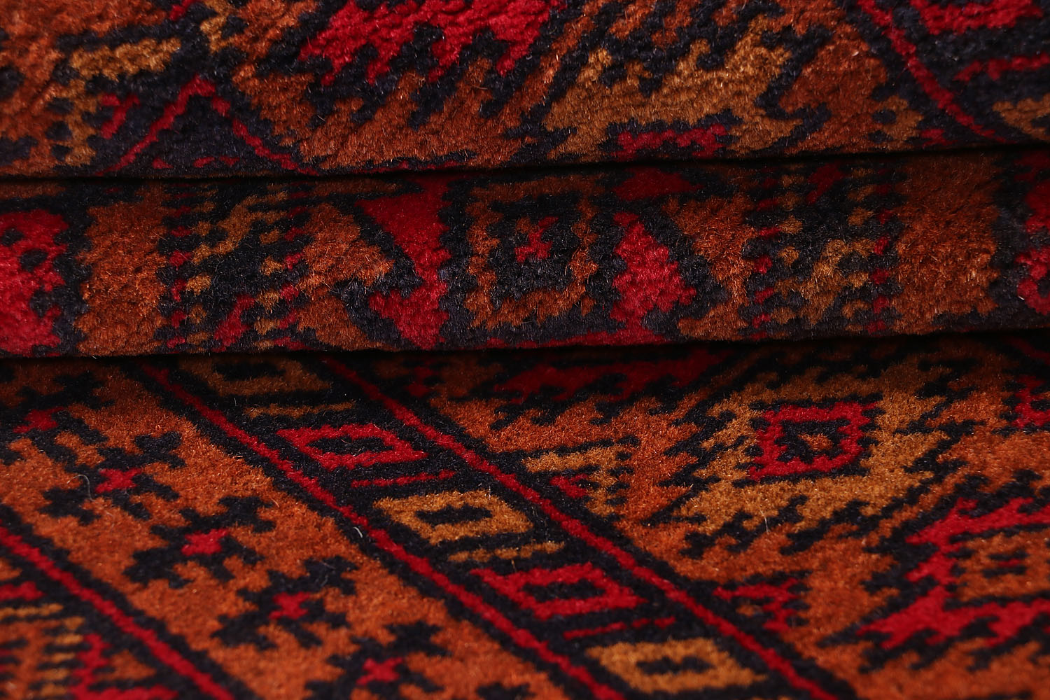 2' 6" x 6'  Gold Handmade Adraskan Baluchi Afghan Rug Runner