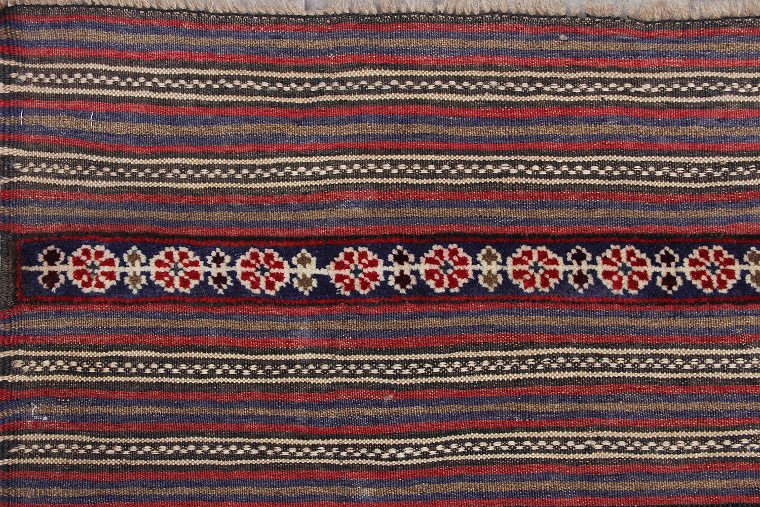 6' 6"X 10'  Ivory Handmade Berjista Afghan Rug Rectangular