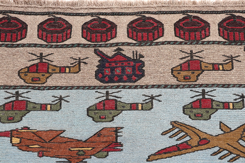Light Brown Hand Knotted Wool War Rug 4' x 6'
