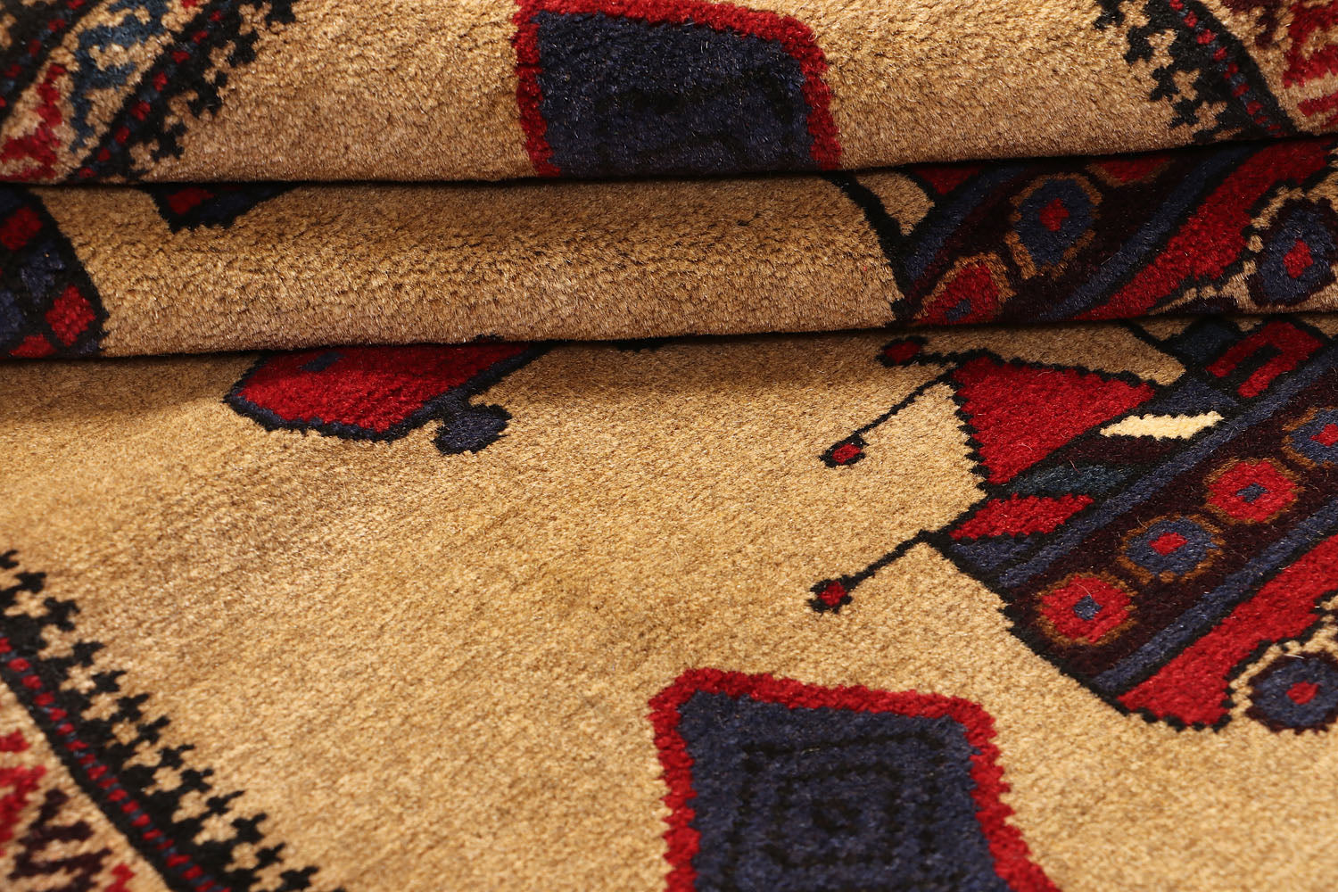 Light Brown Hand Knotted Wool War Rug 3' x 5'