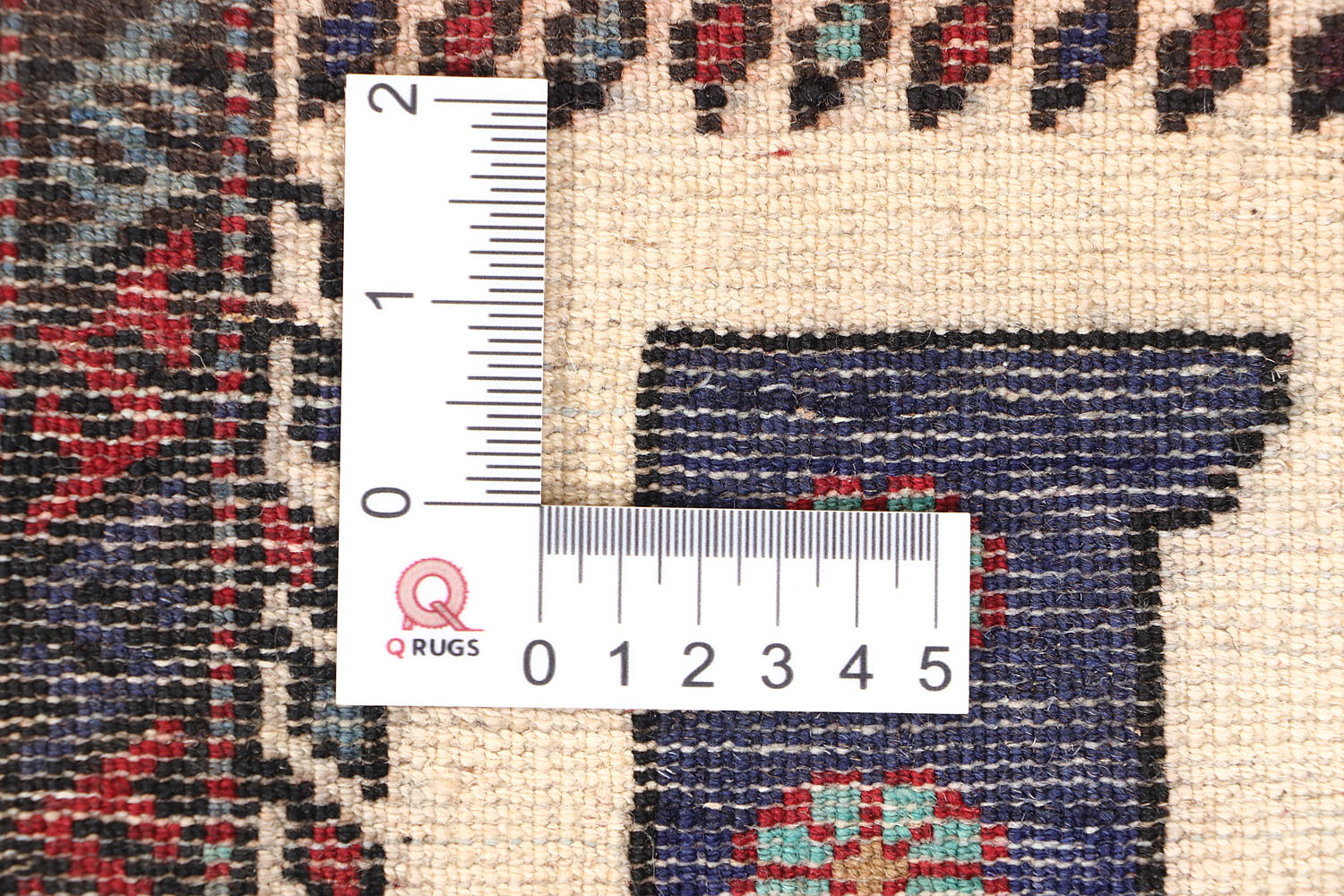 Ivory Hand Knotted Wool War Rug 3' x 5'