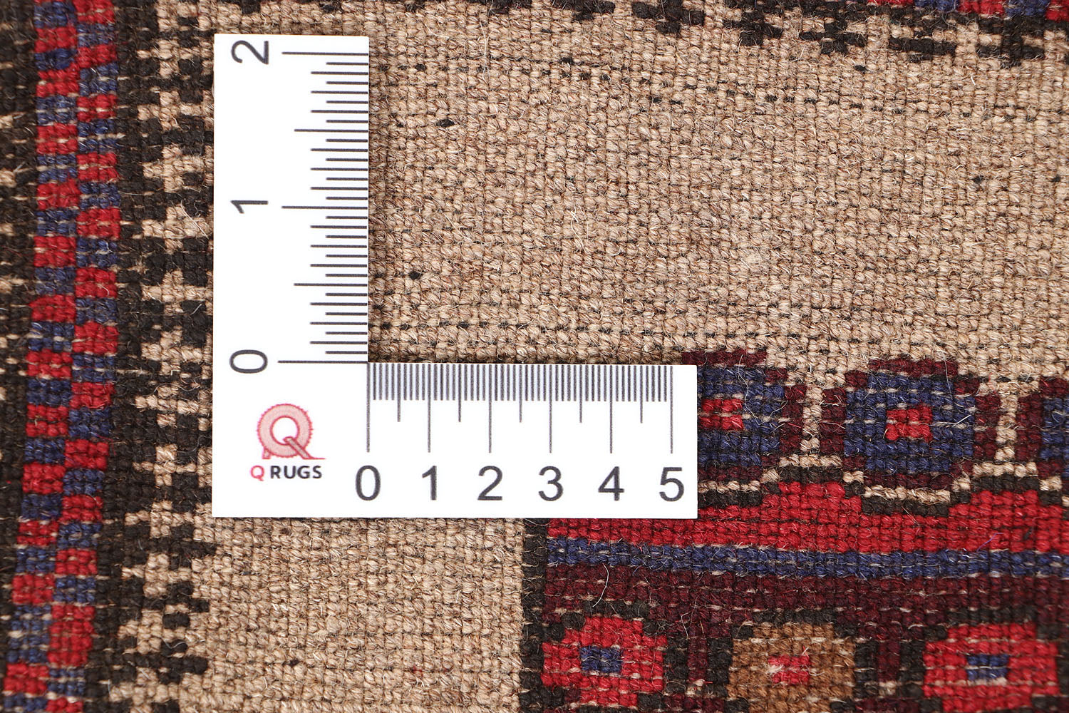 Brown Hand Knotted Wool War Rug 3' x 4'