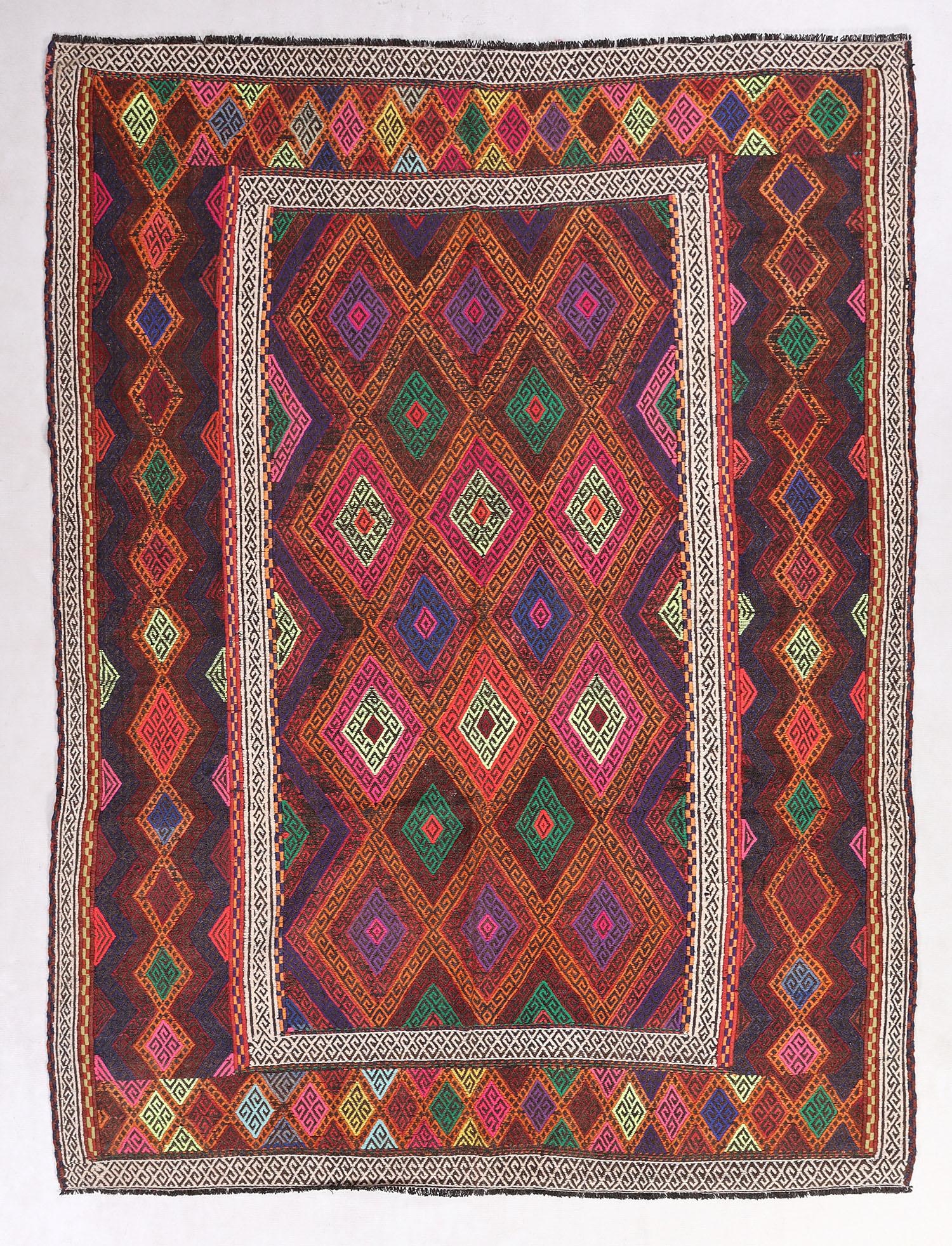 Multy Handmade Suzani Kilim Rug Runner