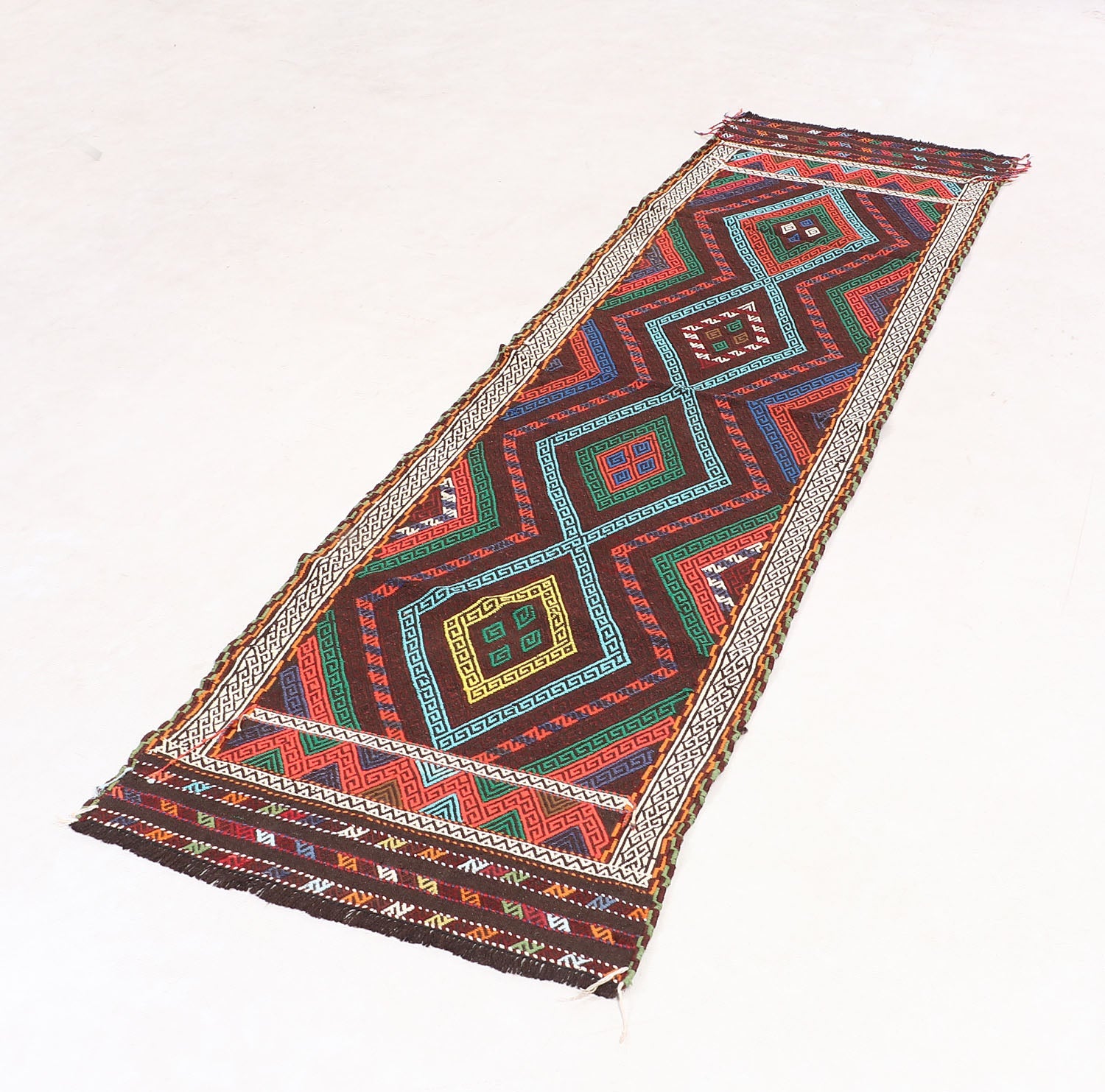 Multy Handmade Suzani Kilim Rug Runner