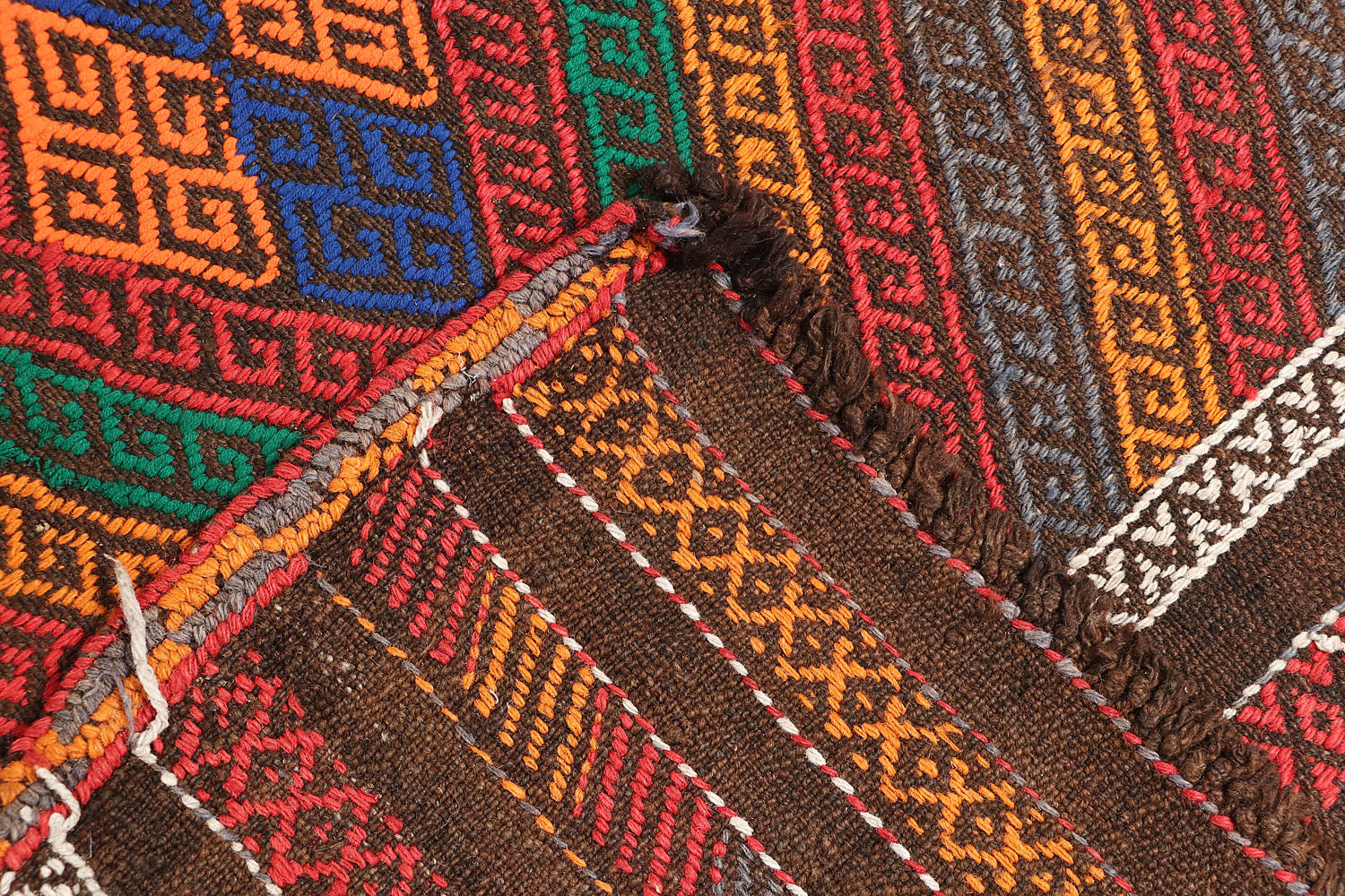 2' 6" X 7' 6"  Multy Handmade Suzani Kilim Rug Runner