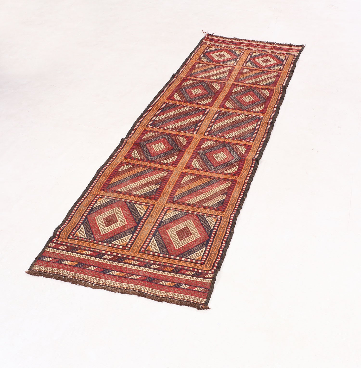 6' 6" X 3'  Multy Handmade Suzani Kilim Rug Runner