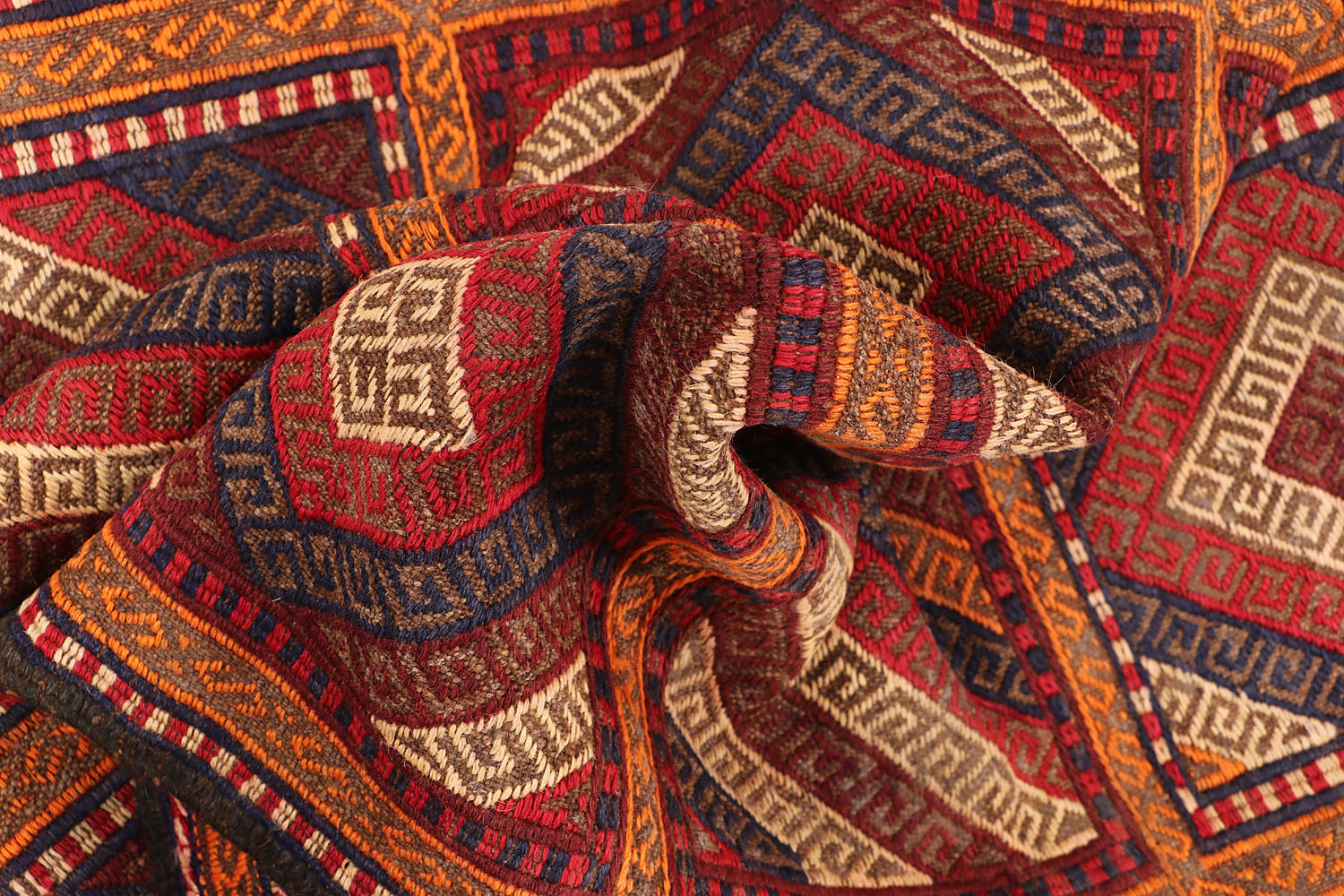 6' 6" X 3'  Multy Handmade Suzani Kilim Rug Runner
