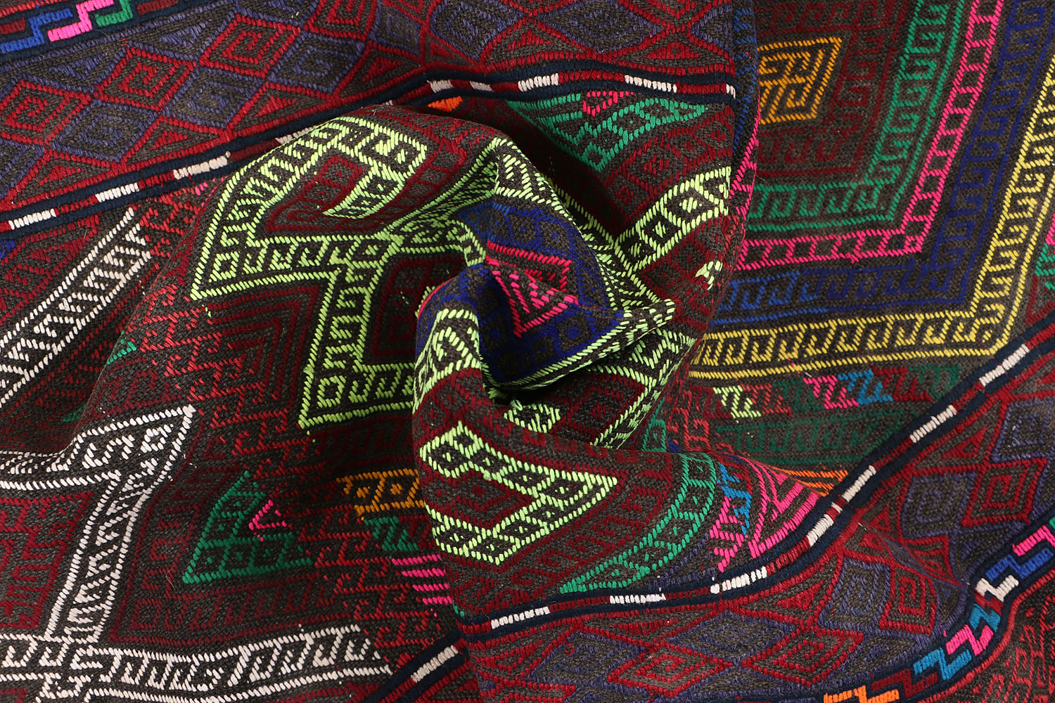 Multy Handmade Suzani Kilim Rug Rectangular