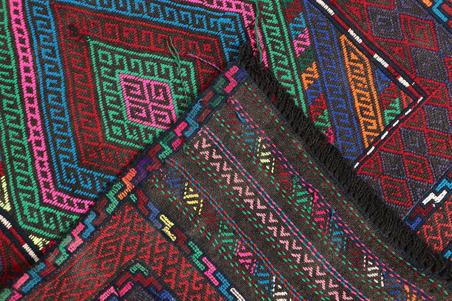 Multy Handmade Suzani Kilim Rug Rectangular