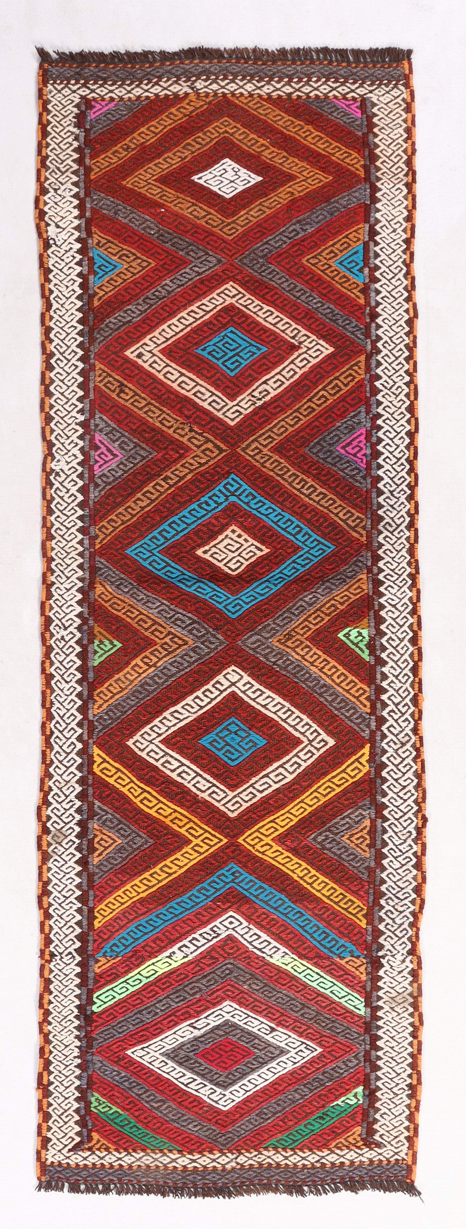 Multy Handmade Suzani Kilim Rug Rectangular