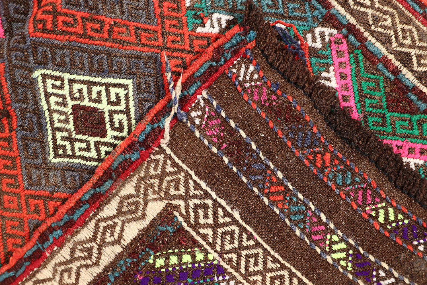 Multy Handmade Suzani Kilim Rug Rectangular