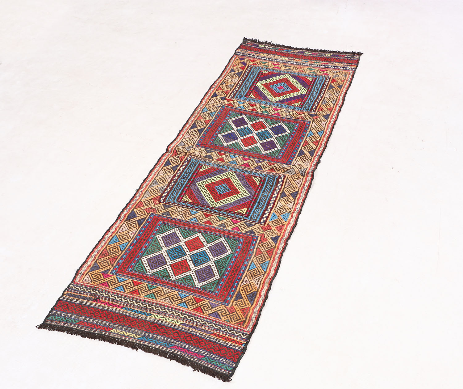 Multy Handmade Suzani Kilim Rug Rectangular