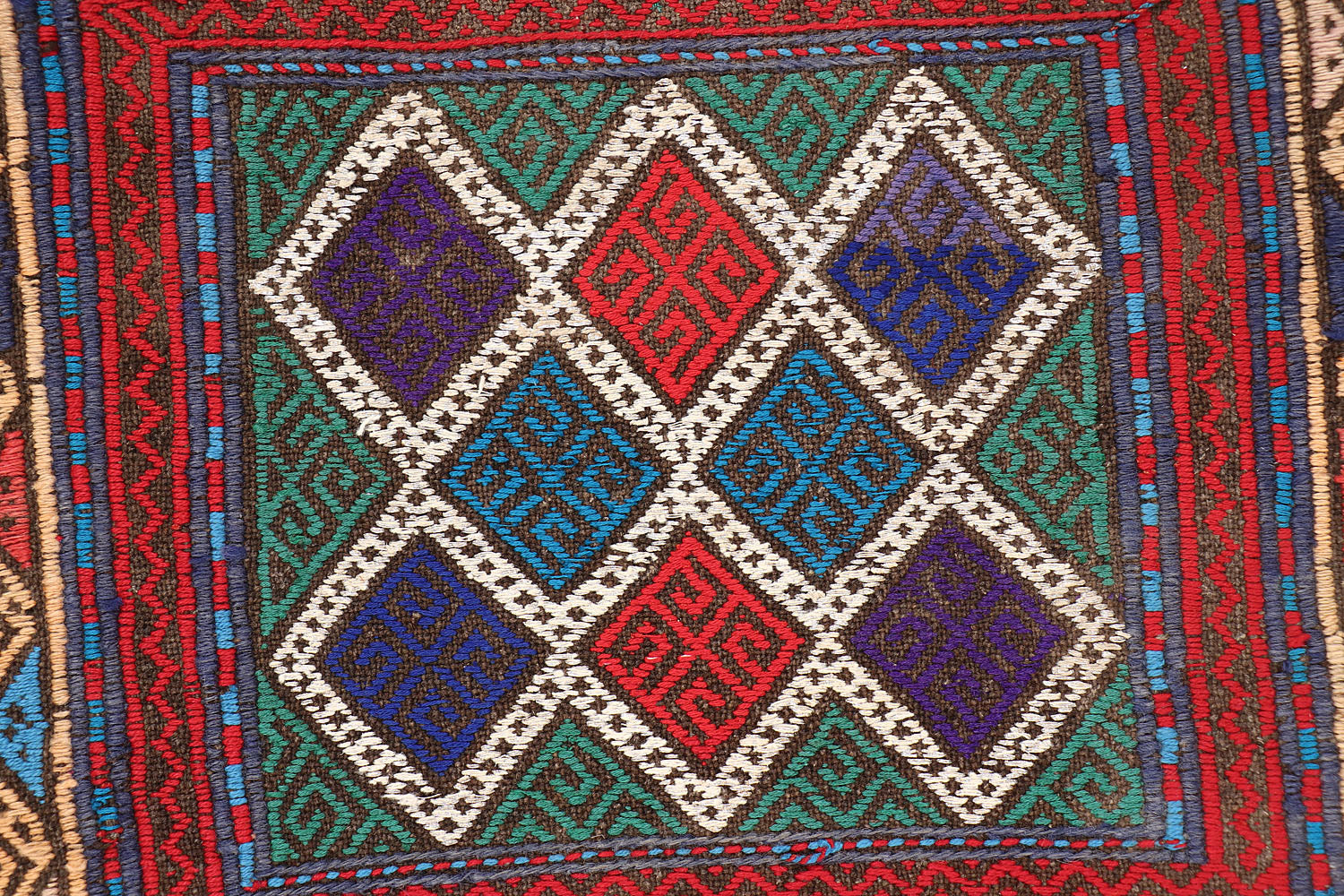 Multy Handmade Suzani Kilim Rug Rectangular