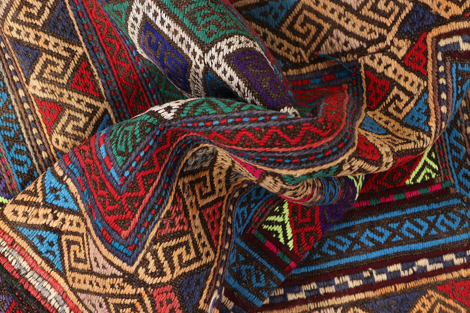 Multy Handmade Suzani Kilim Rug Rectangular