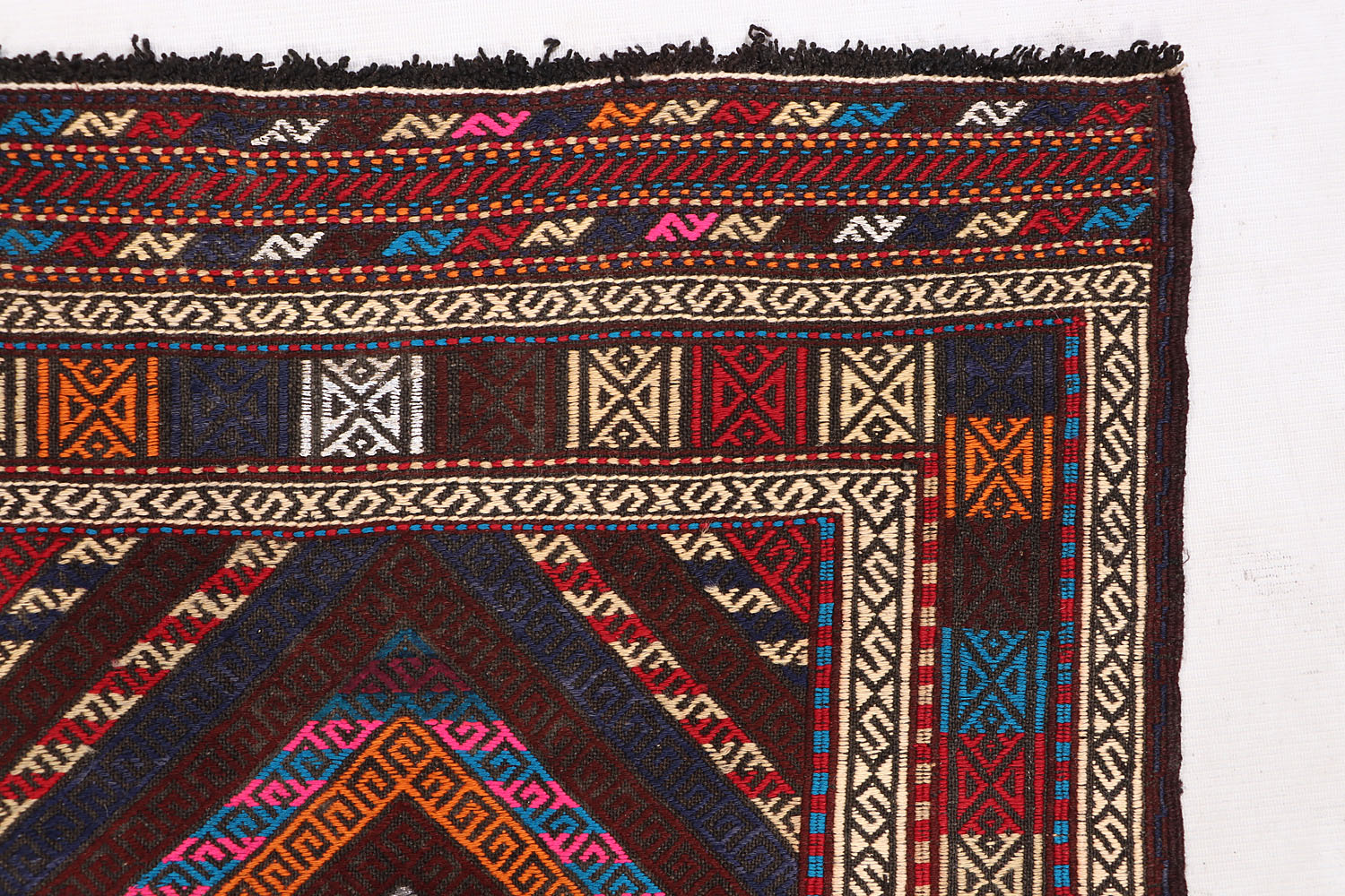 2' 6" x 6'  Multy Handmade Suzani Kilim Rug Runner